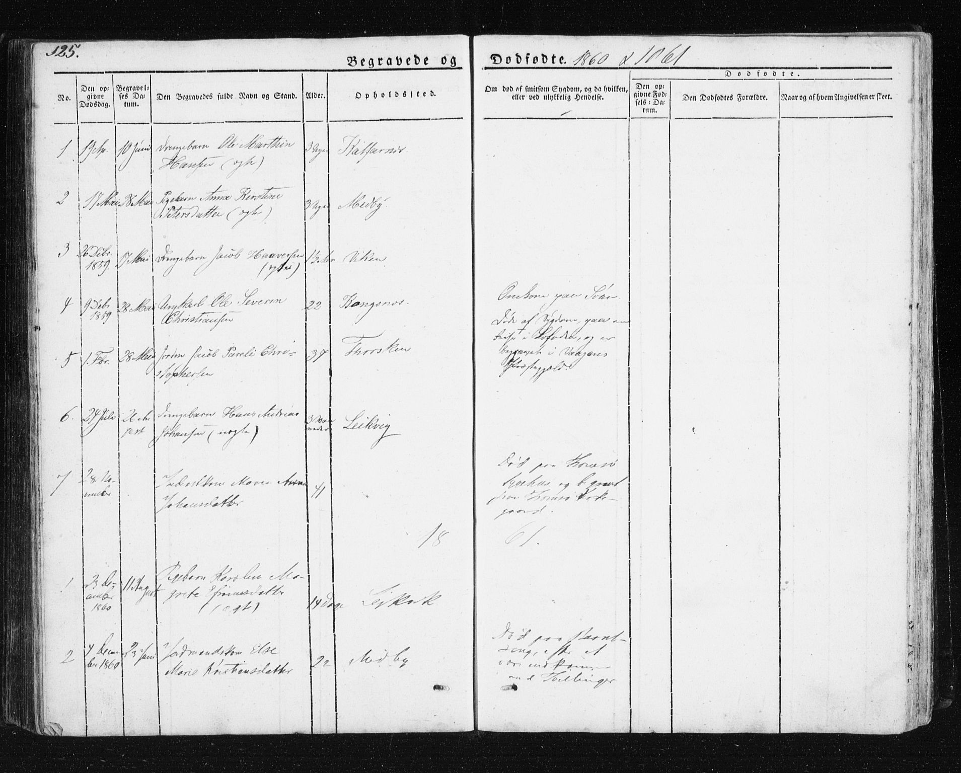 Berg sokneprestkontor, SATØ/S-1318/G/Ga/Gab/L0011klokker: Klokkerbok nr. 11, 1833-1878, s. 125