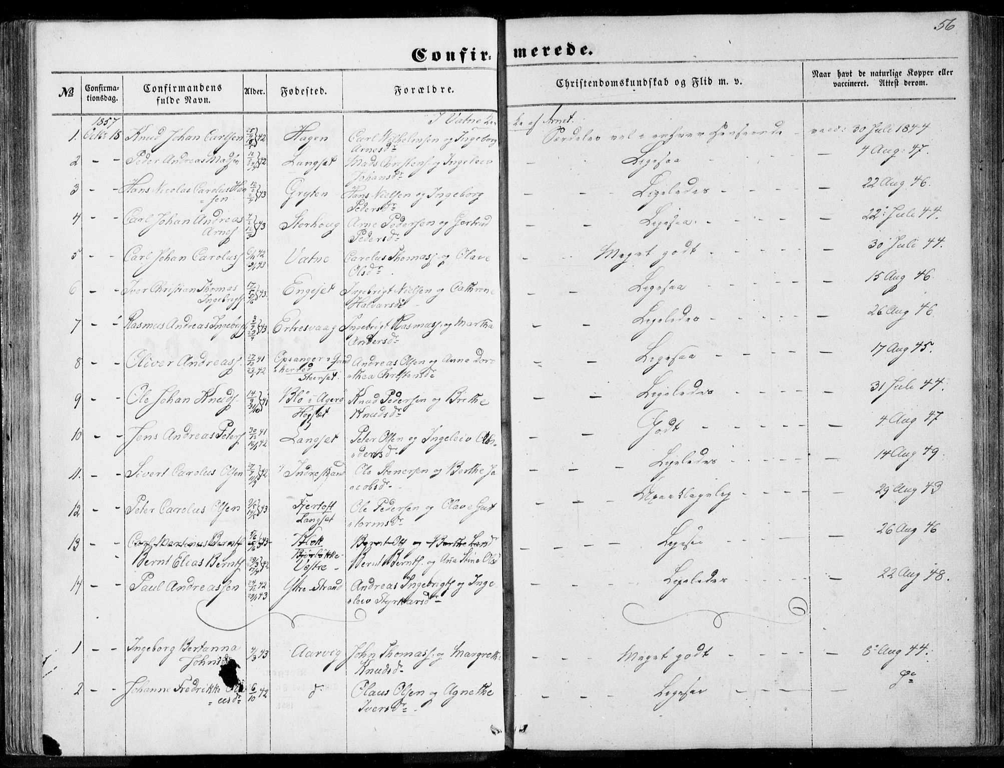 Ministerialprotokoller, klokkerbøker og fødselsregistre - Møre og Romsdal, SAT/A-1454/524/L0354: Ministerialbok nr. 524A06, 1857-1863, s. 56