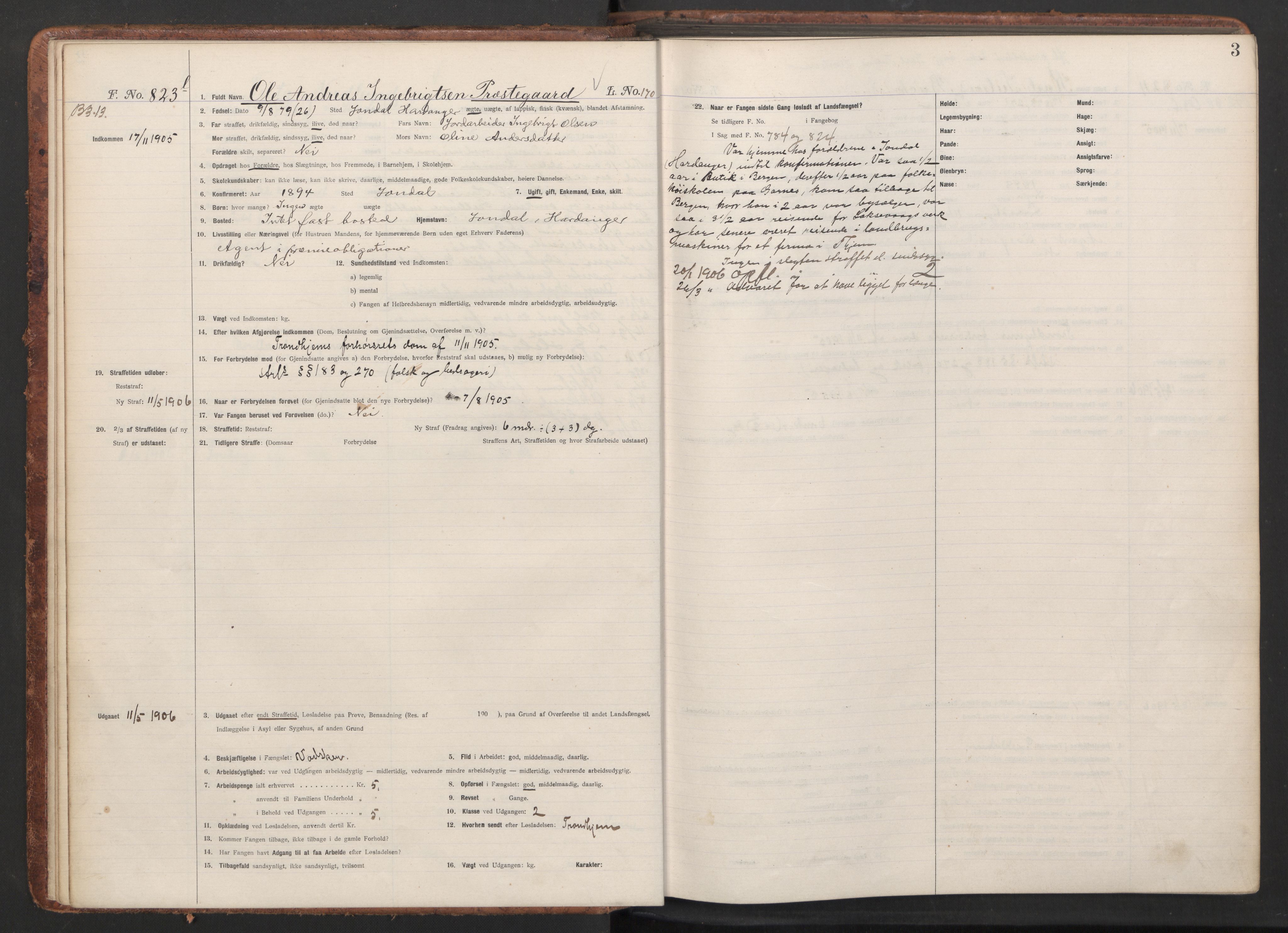 Botsfengslet, AV/RA-S-1539/D/Db/Dbb/L0040: 821l - 171m, 1905-1907, s. 3