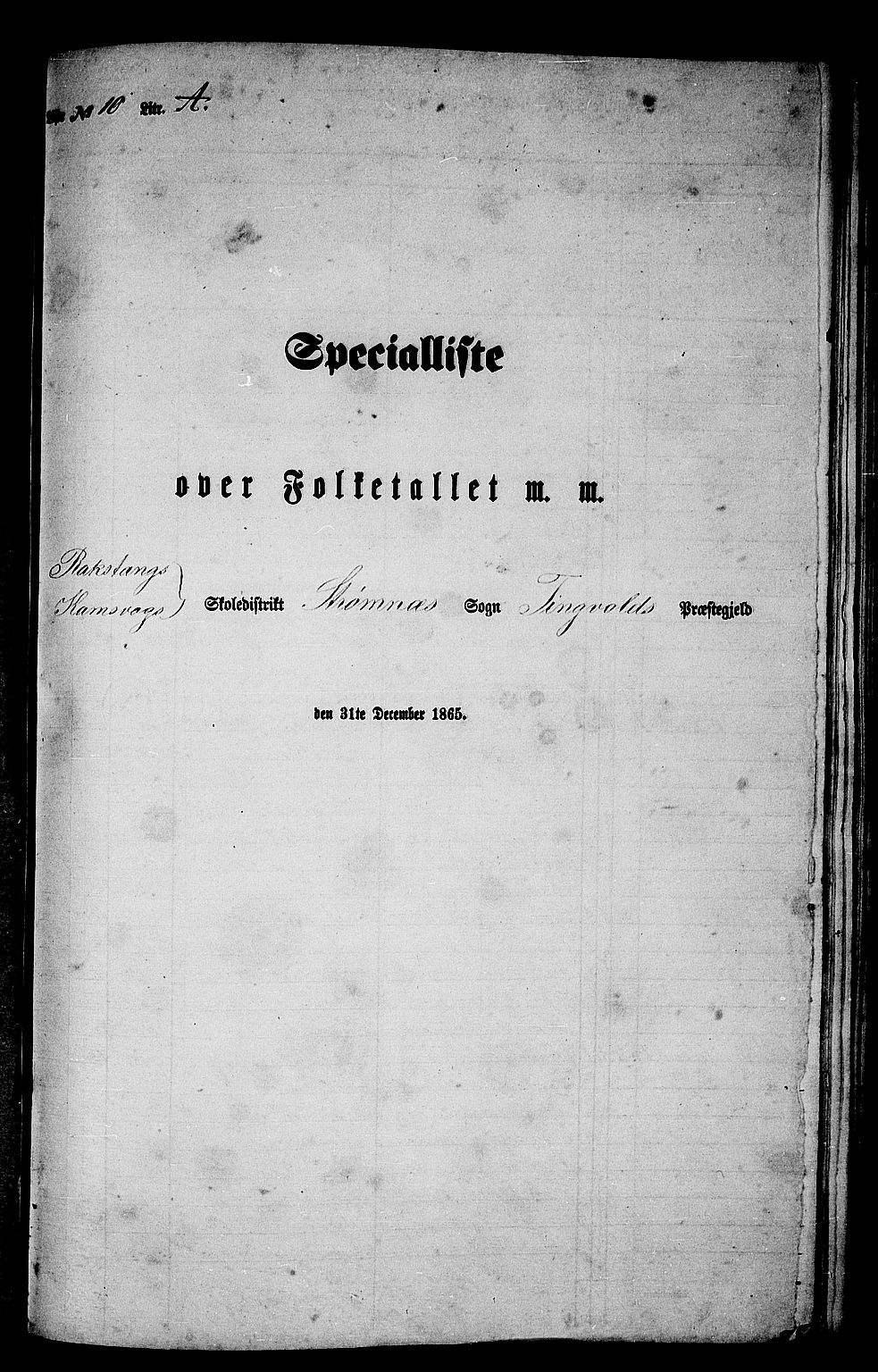 RA, Folketelling 1865 for 1560P Tingvoll prestegjeld, 1865, s. 146