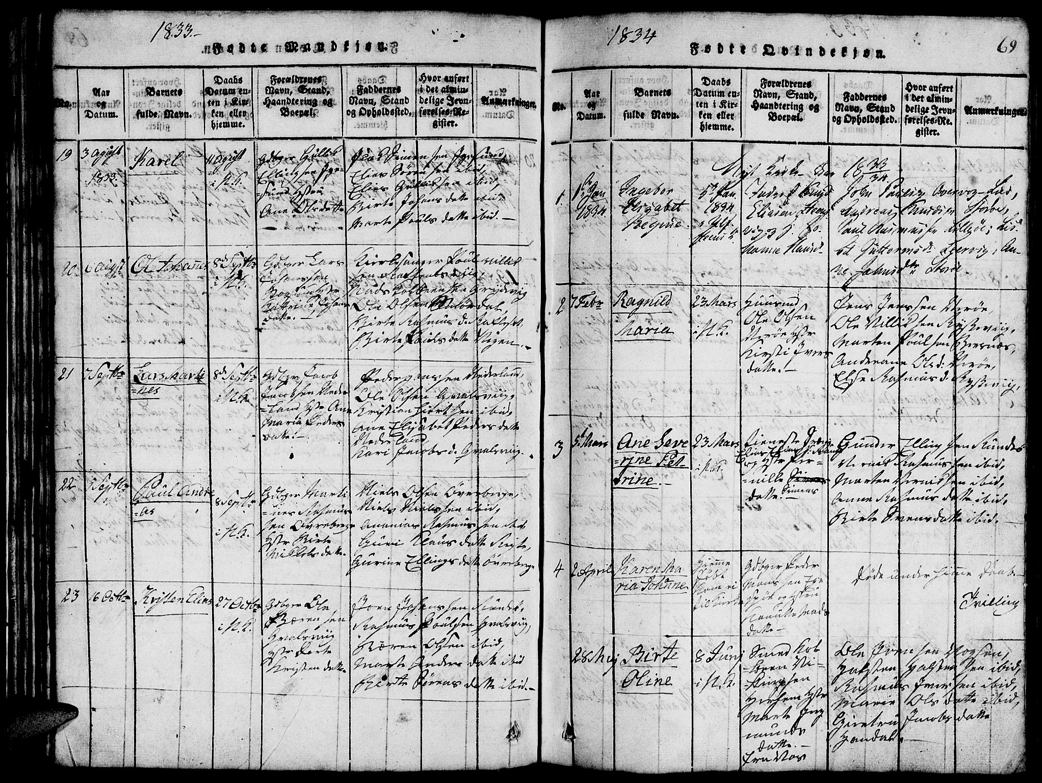 Ministerialprotokoller, klokkerbøker og fødselsregistre - Møre og Romsdal, AV/SAT-A-1454/507/L0078: Klokkerbok nr. 507C01, 1816-1840, s. 69