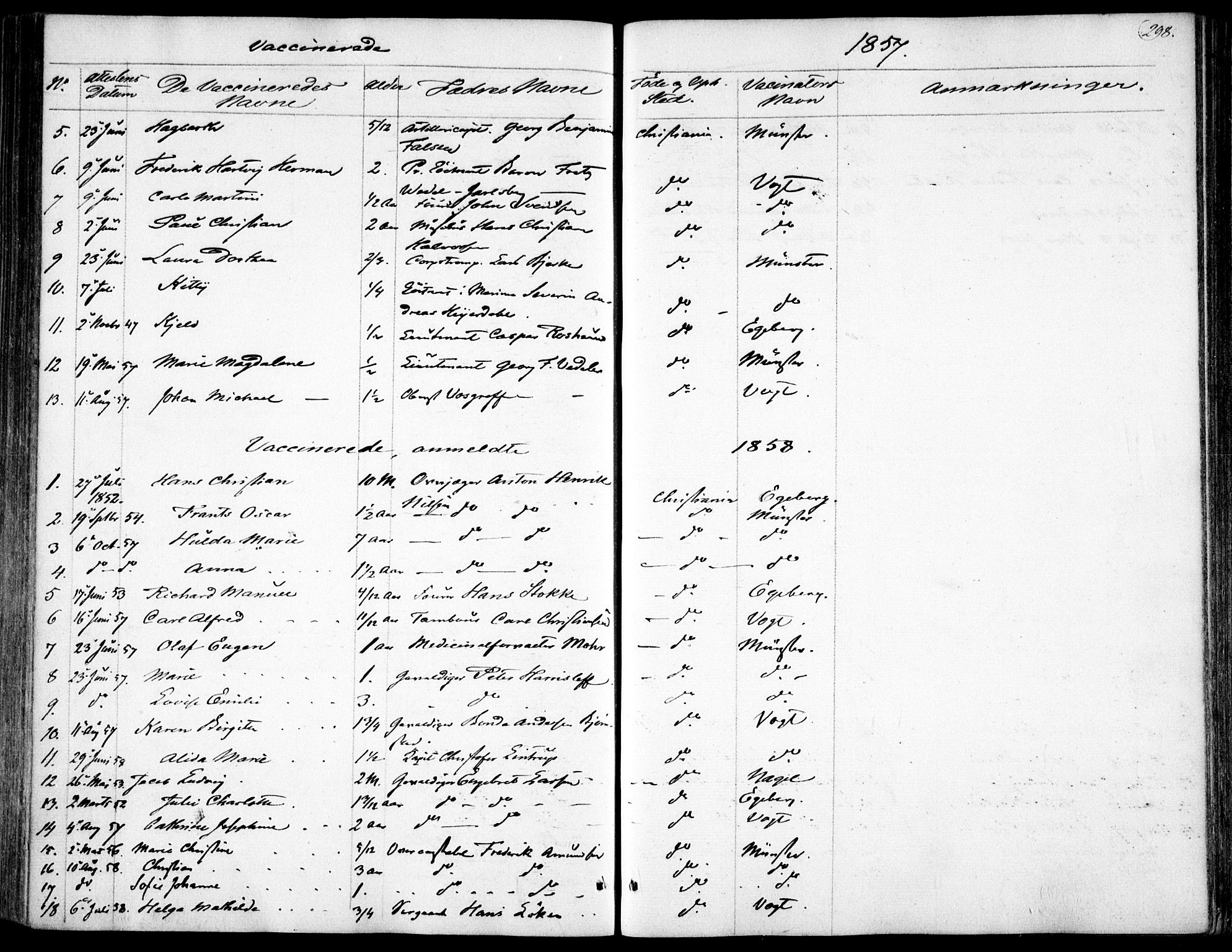 Garnisonsmenigheten Kirkebøker, AV/SAO-A-10846/F/Fa/L0009: Ministerialbok nr. 9, 1842-1859, s. 298
