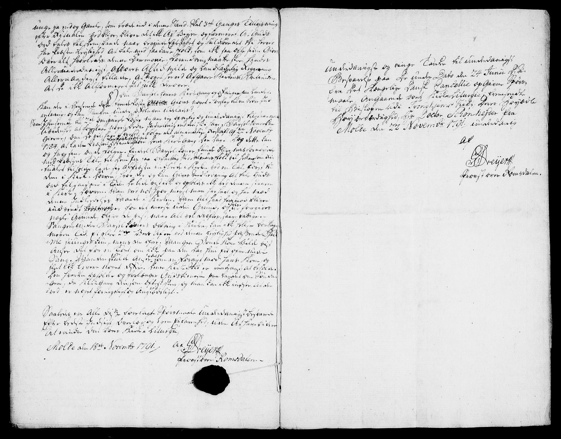 Danske Kanselli, Skapsaker, RA/EA-4061/F/L0127: Skap 16, pakke 76 III-76 V, 1791, s. 362