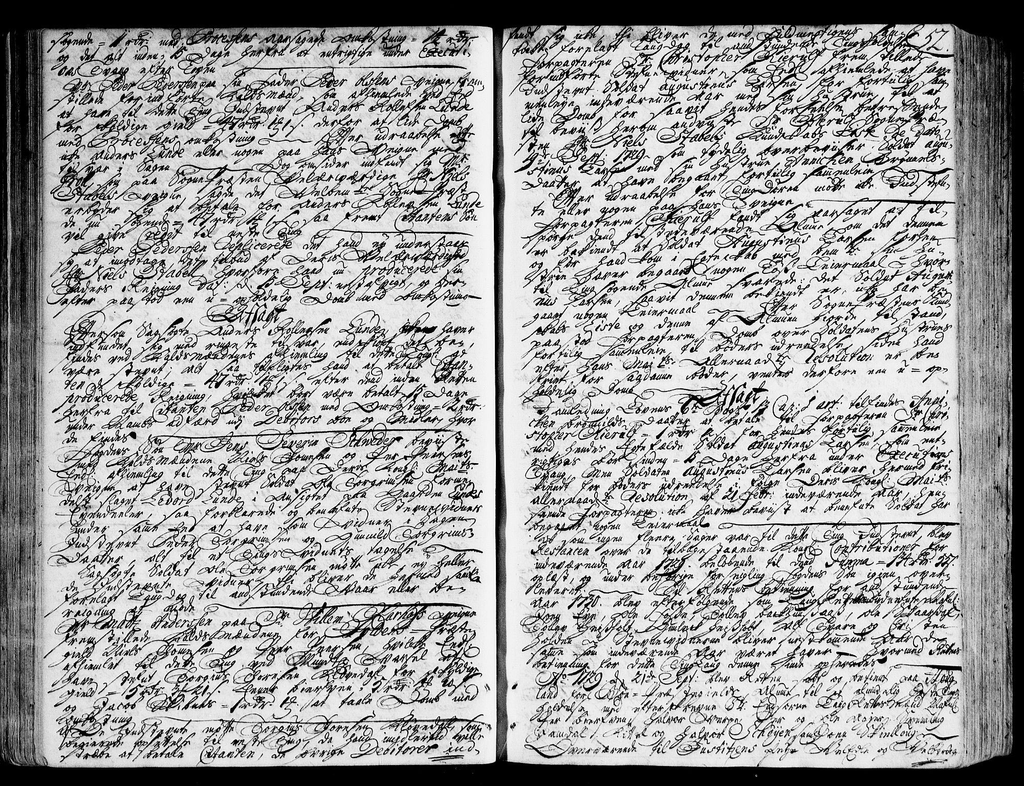 Nedre Telemark sorenskriveri, SAKO/A-135/F/Fa/L0012: Tingbok, 1729-1731, s. 52