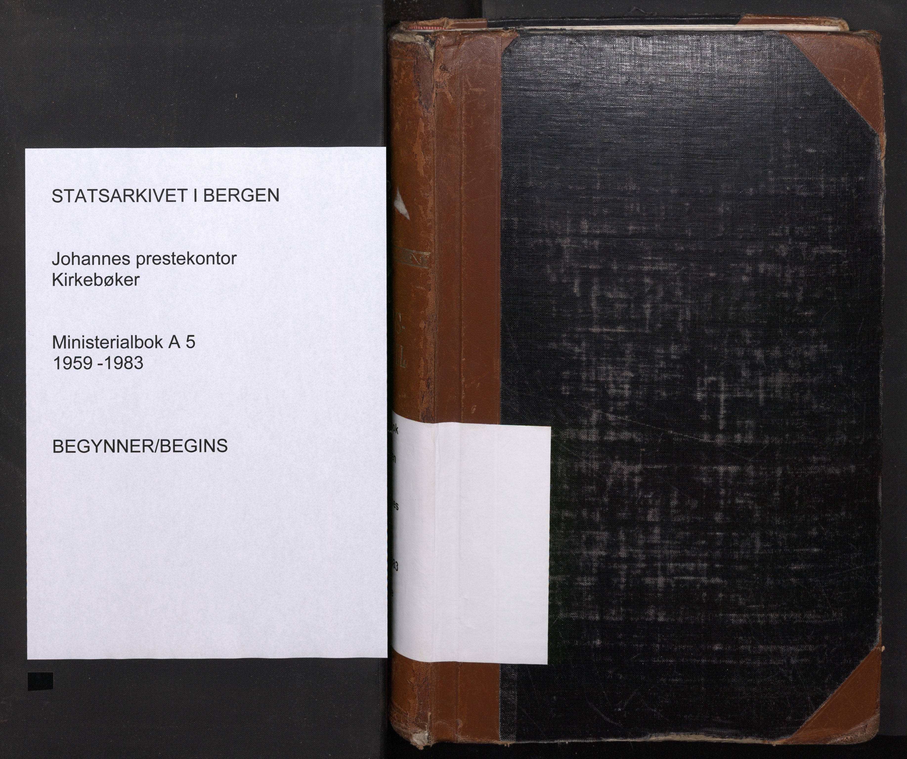 Johanneskirken sokneprestembete, SAB/A-76001/H/Haa/L0006: Ministerialbok nr. A 5, 1959-1983