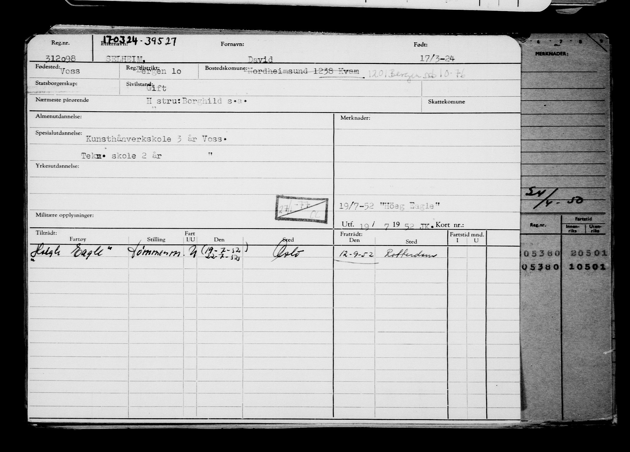 Direktoratet for sjømenn, AV/RA-S-3545/G/Gb/L0229: Hovedkort, 1924, s. 64