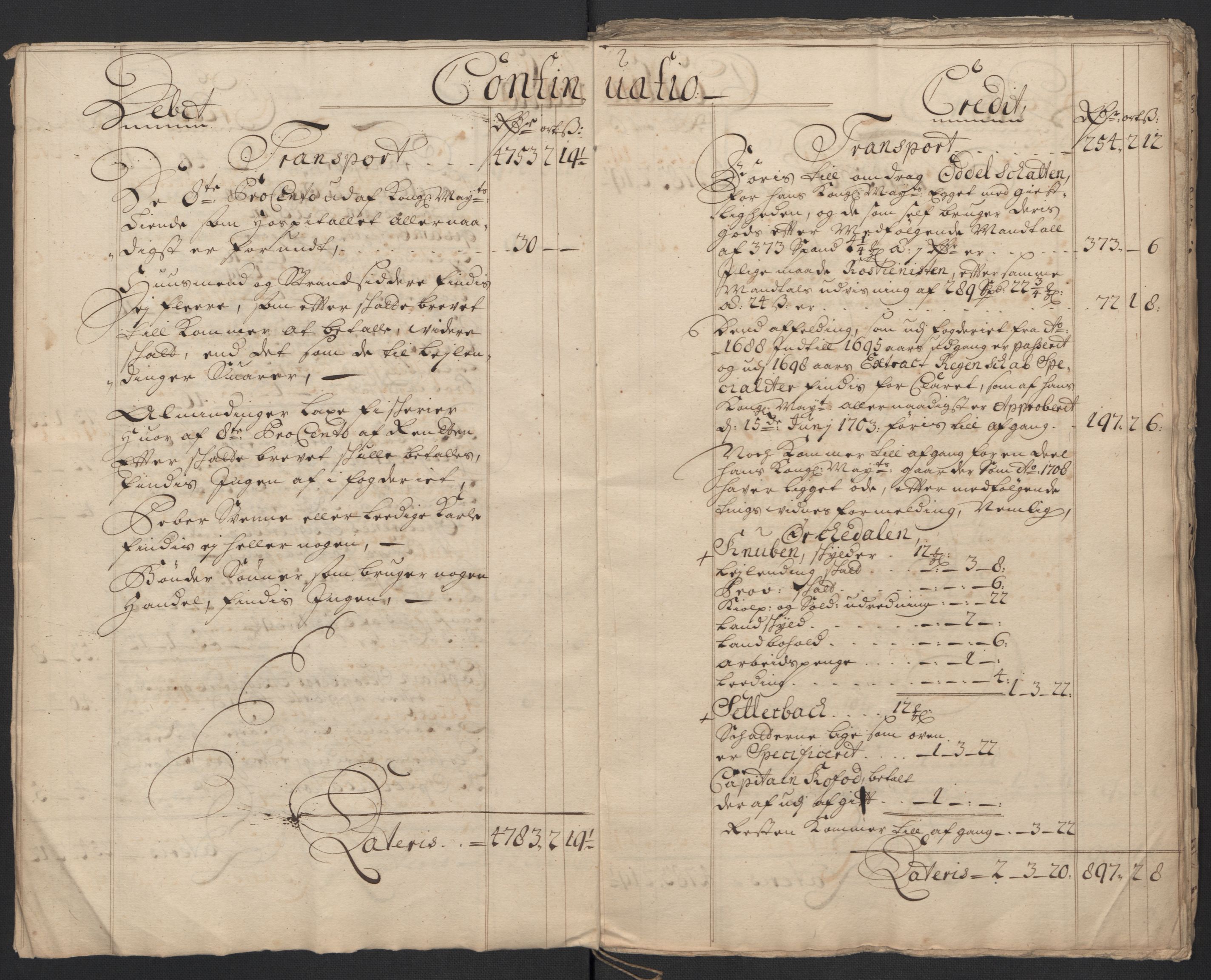 Rentekammeret inntil 1814, Reviderte regnskaper, Fogderegnskap, AV/RA-EA-4092/R60/L3958: Fogderegnskap Orkdal og Gauldal, 1708, s. 6