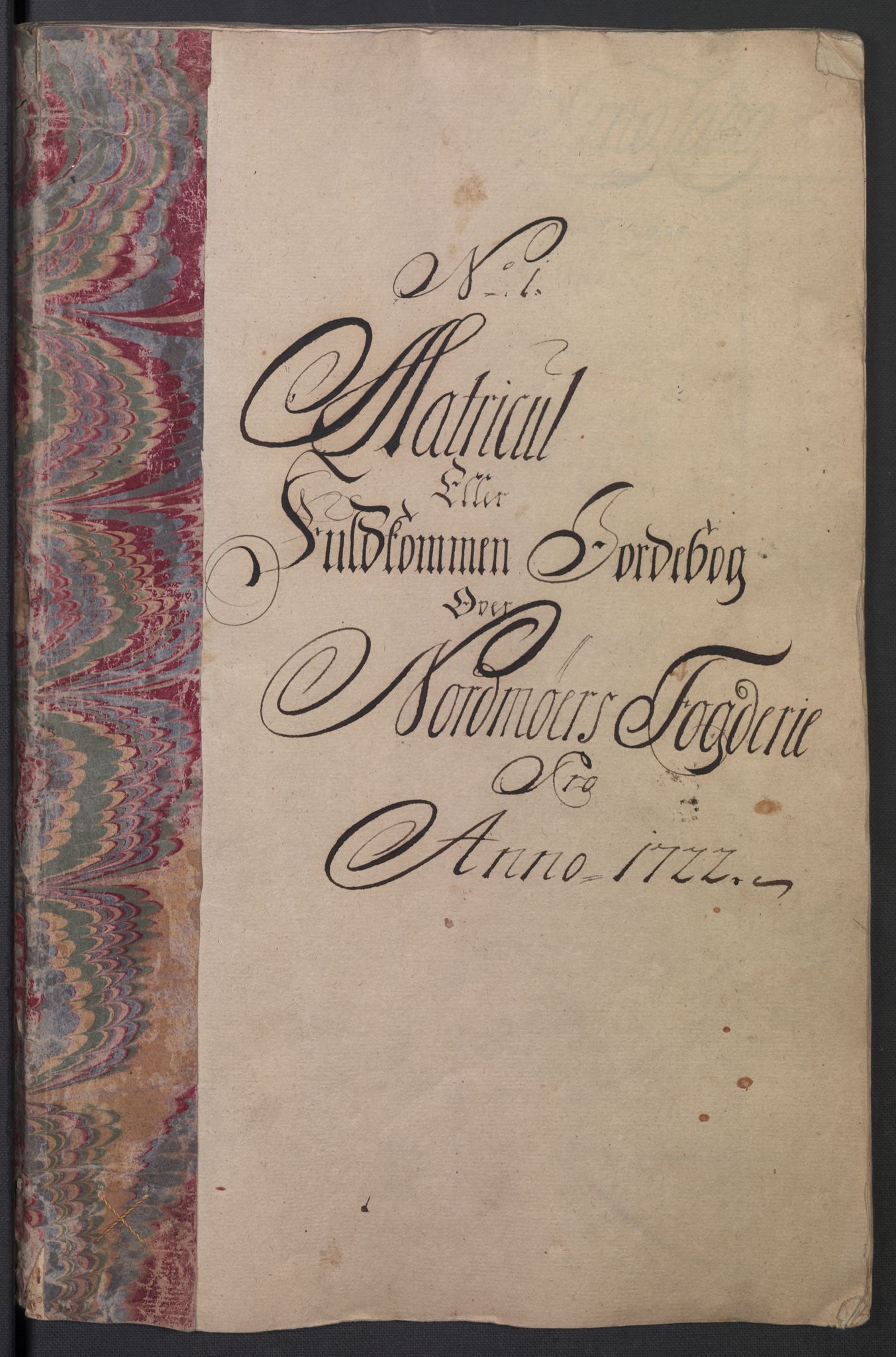 Rentekammeret inntil 1814, Reviderte regnskaper, Fogderegnskap, RA/EA-4092/R56/L3755: Fogderegnskap Nordmøre, 1722, s. 25