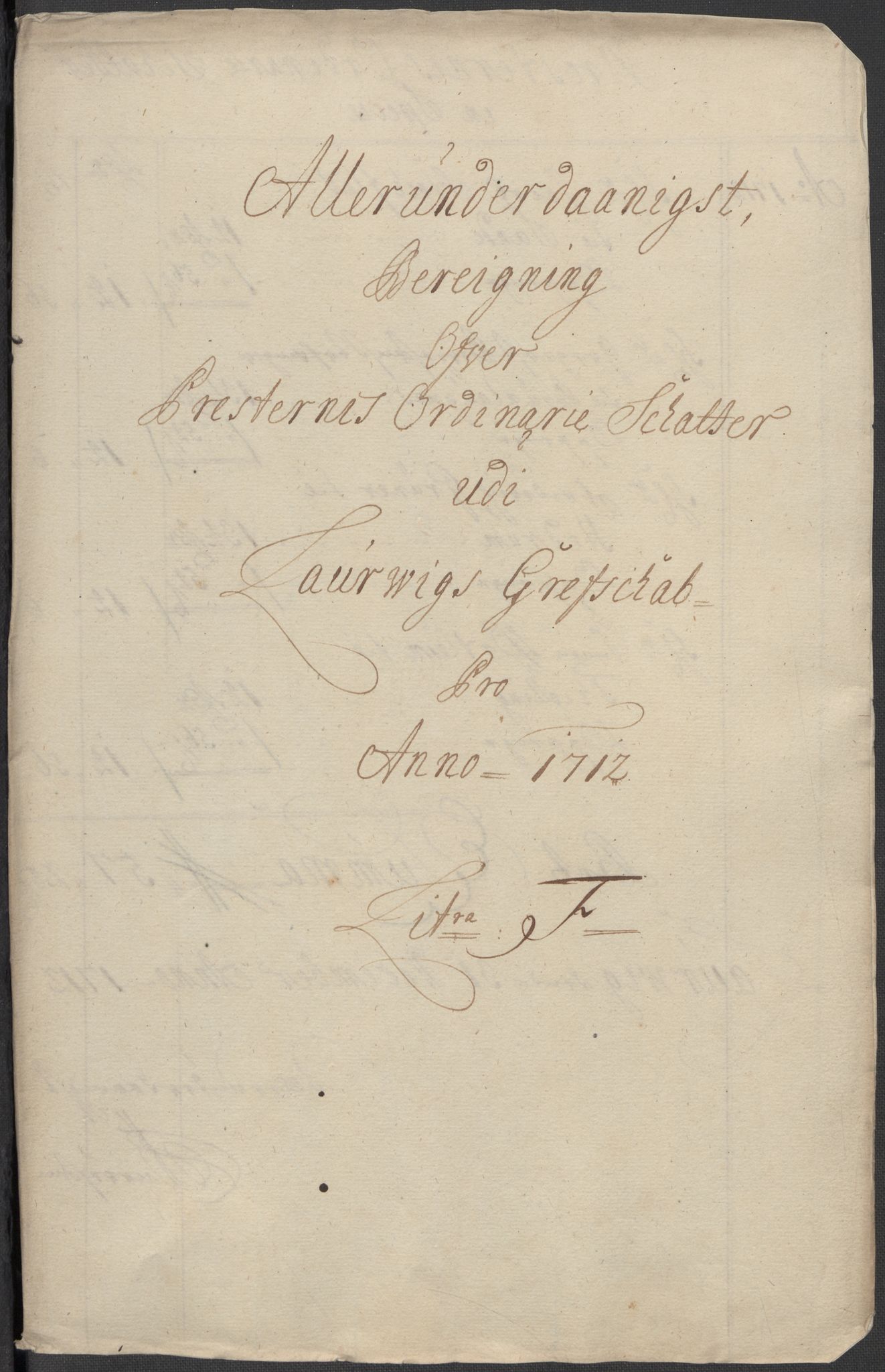 Rentekammeret inntil 1814, Reviderte regnskaper, Fogderegnskap, AV/RA-EA-4092/R33/L1984: Fogderegnskap Larvik grevskap, 1712, s. 171