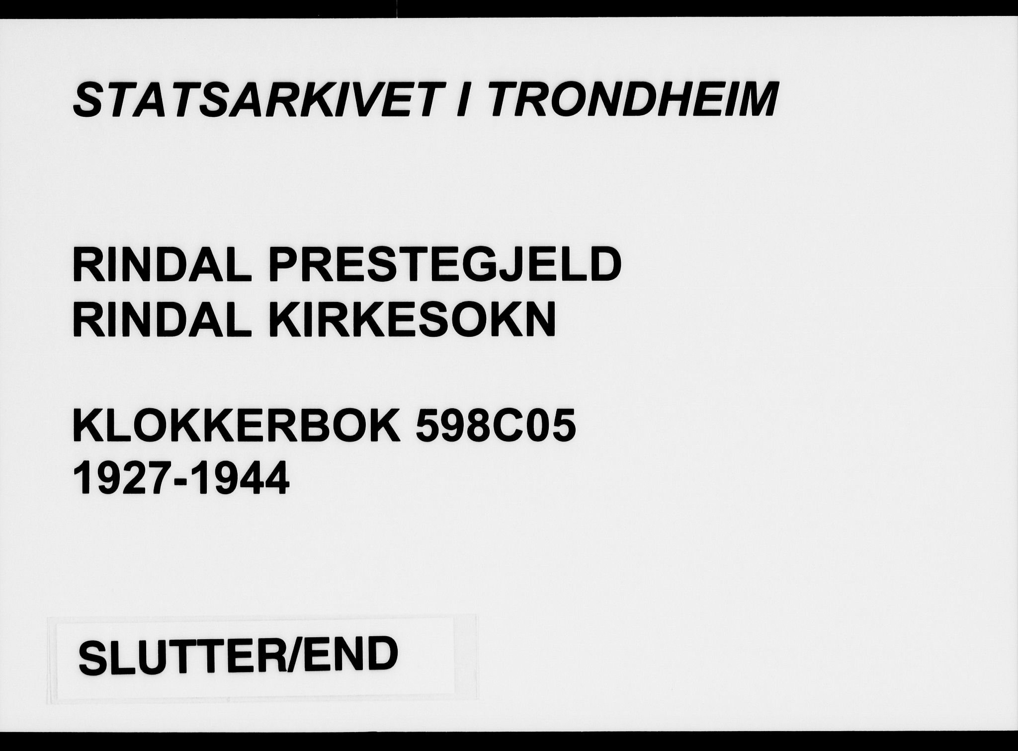Ministerialprotokoller, klokkerbøker og fødselsregistre - Møre og Romsdal, SAT/A-1454/598/L1080: Klokkerbok nr. 598C05, 1927-1944
