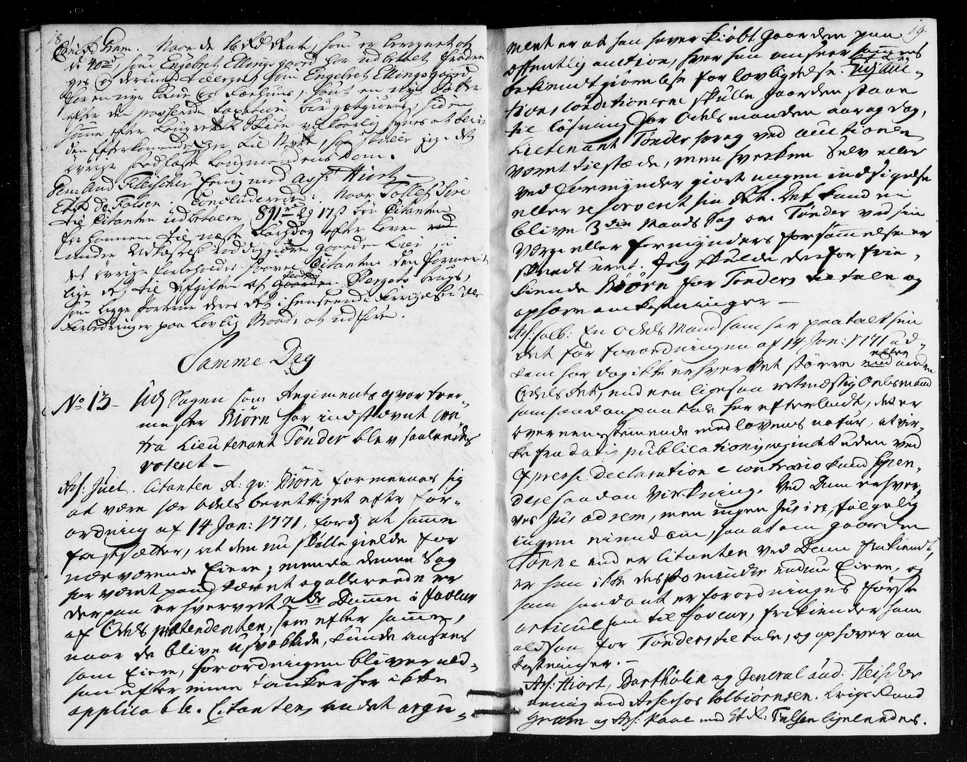Overhoffretten 1667-1797, AV/RA-EA-2884/Ac/L0210: Voteringsprotokoll, 1771, s. 18-19