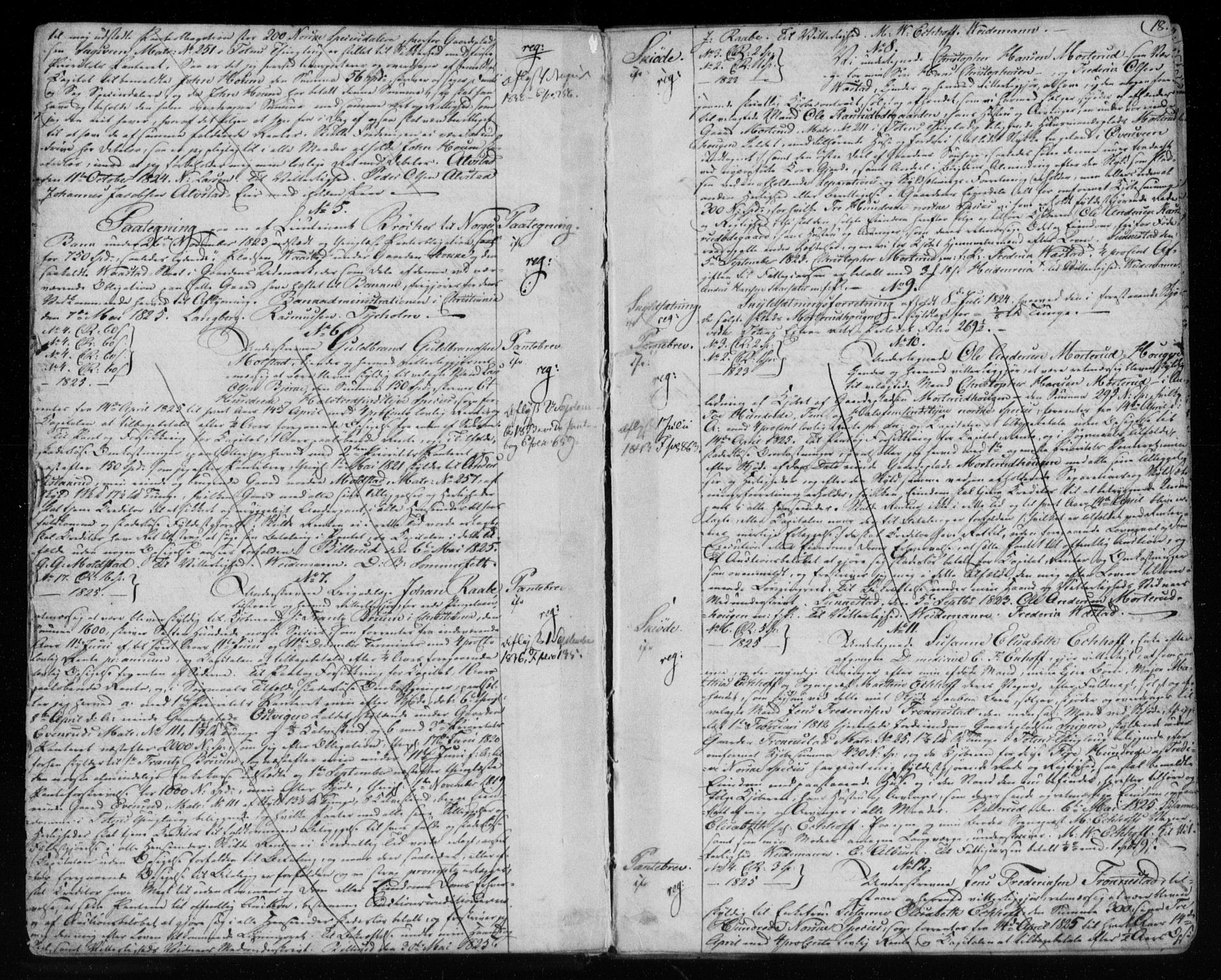 Toten tingrett, SAH/TING-006/H/Hb/Hba/L0006a: Pantebok nr. 6a, 1825-1831, s. 18