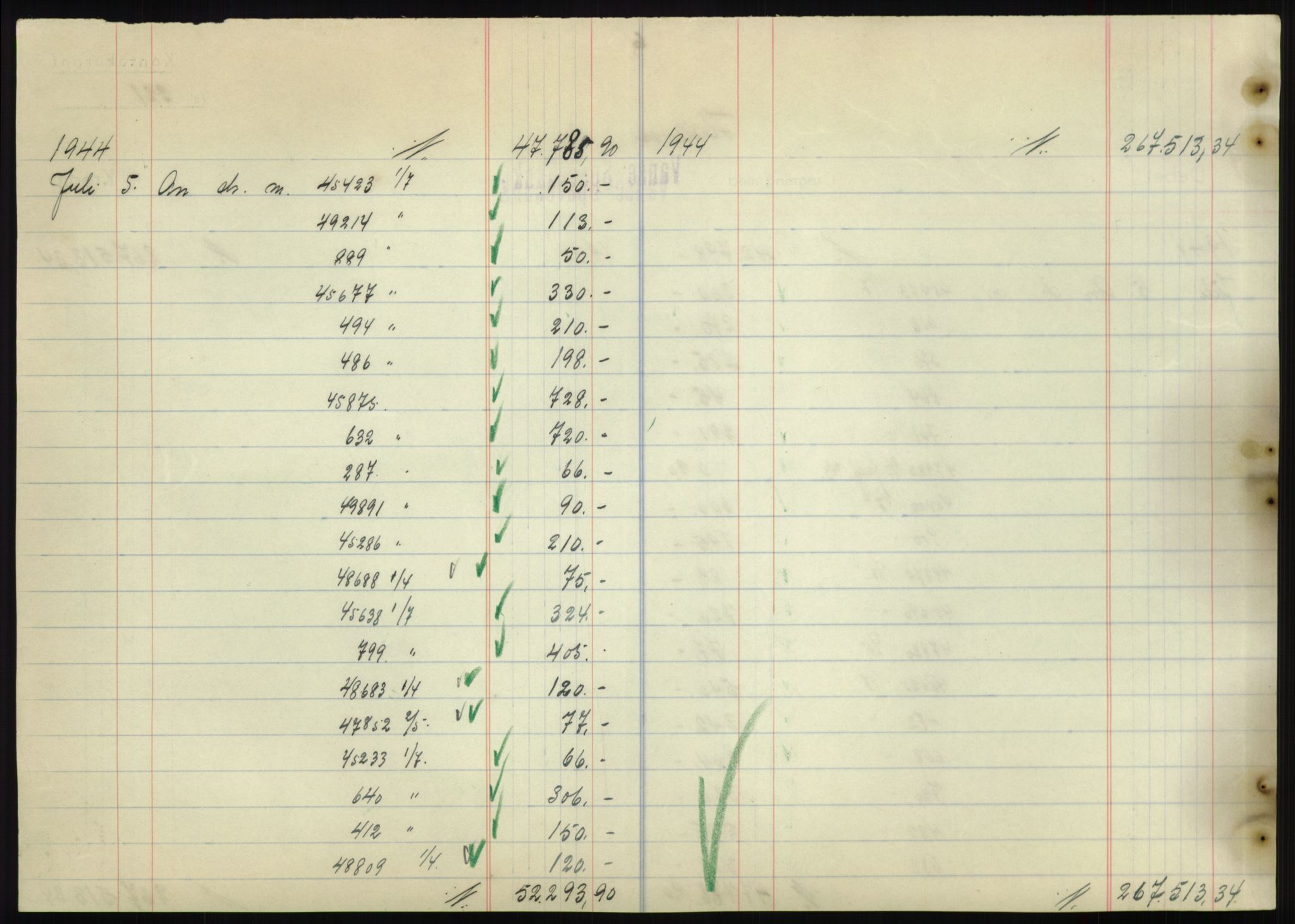 Forsvarsdepartementet, 10. kontor / Oppgjørskontoret, AV/RA-RAFA-1225/D/Db/L0180: Lista oppgjørskontor, 1942-1952, s. 2202