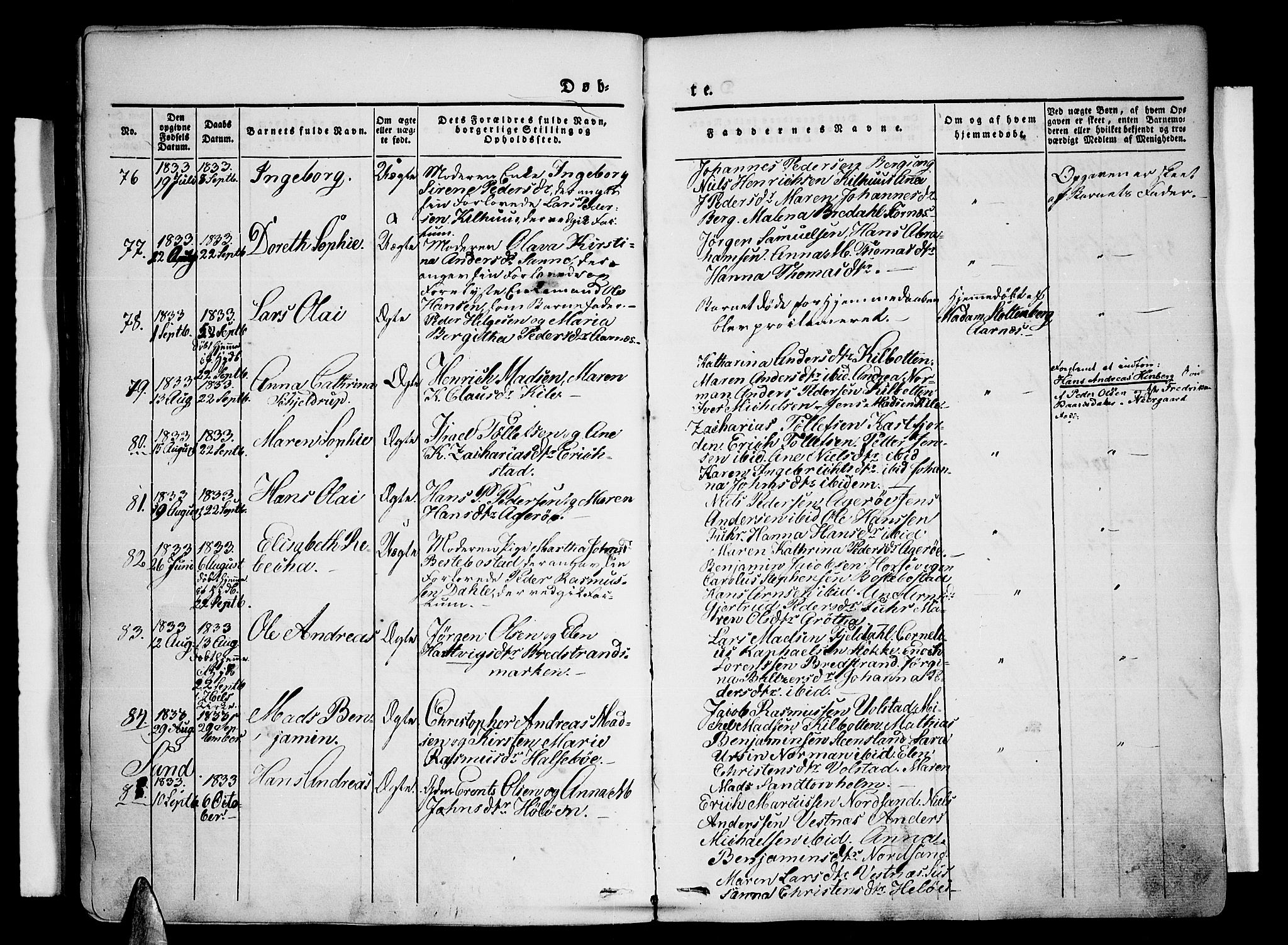 Trondenes sokneprestkontor, AV/SATØ-S-1319/H/Ha/L0007kirke: Ministerialbok nr. 7, 1827-1841