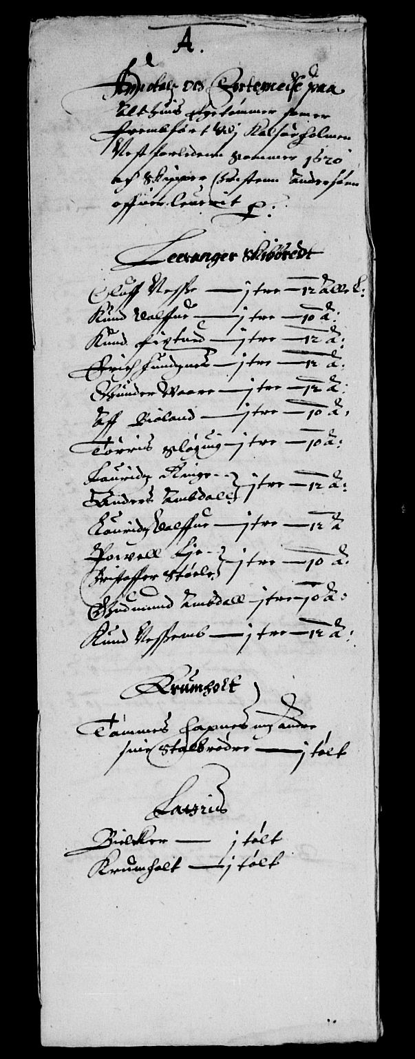 Rentekammeret inntil 1814, Reviderte regnskaper, Lensregnskaper, AV/RA-EA-5023/R/Rb/Rbs/L0008: Stavanger len, 1619-1621