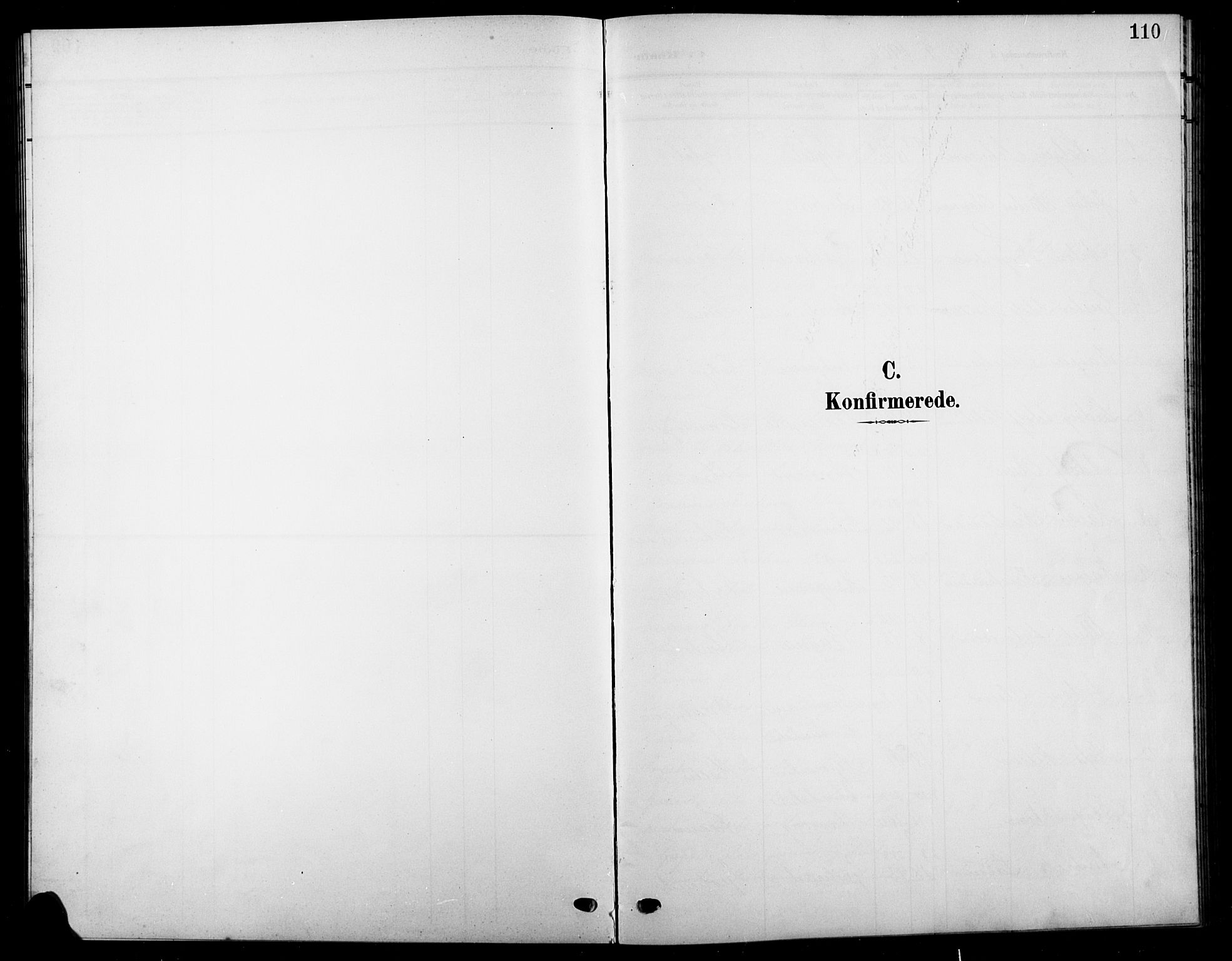 Biri prestekontor, SAH/PREST-096/H/Ha/Hab/L0005: Klokkerbok nr. 5, 1906-1919, s. 110