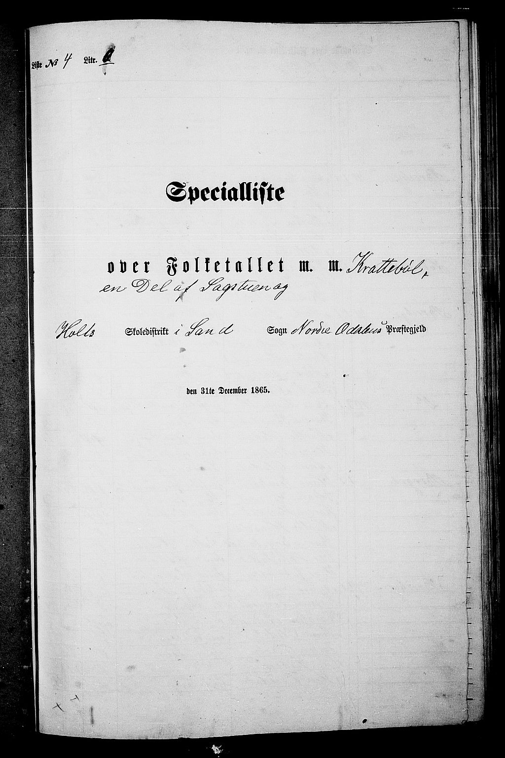 RA, Folketelling 1865 for 0418P Nord-Odal prestegjeld, 1865, s. 78