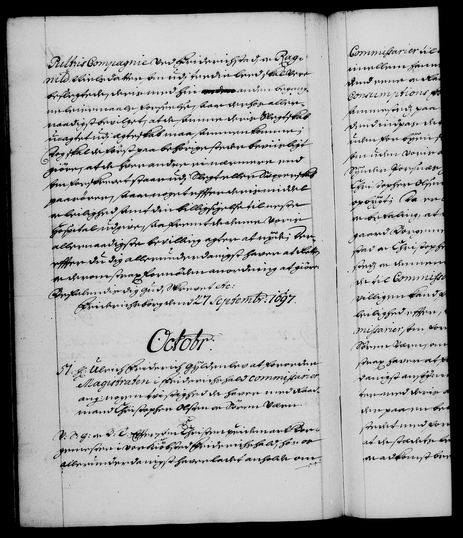 Danske Kanselli 1572-1799, RA/EA-3023/F/Fc/Fca/Fcab/L0015: Norske tegnelser (mikrofilm), 1692-1699, s. 311b