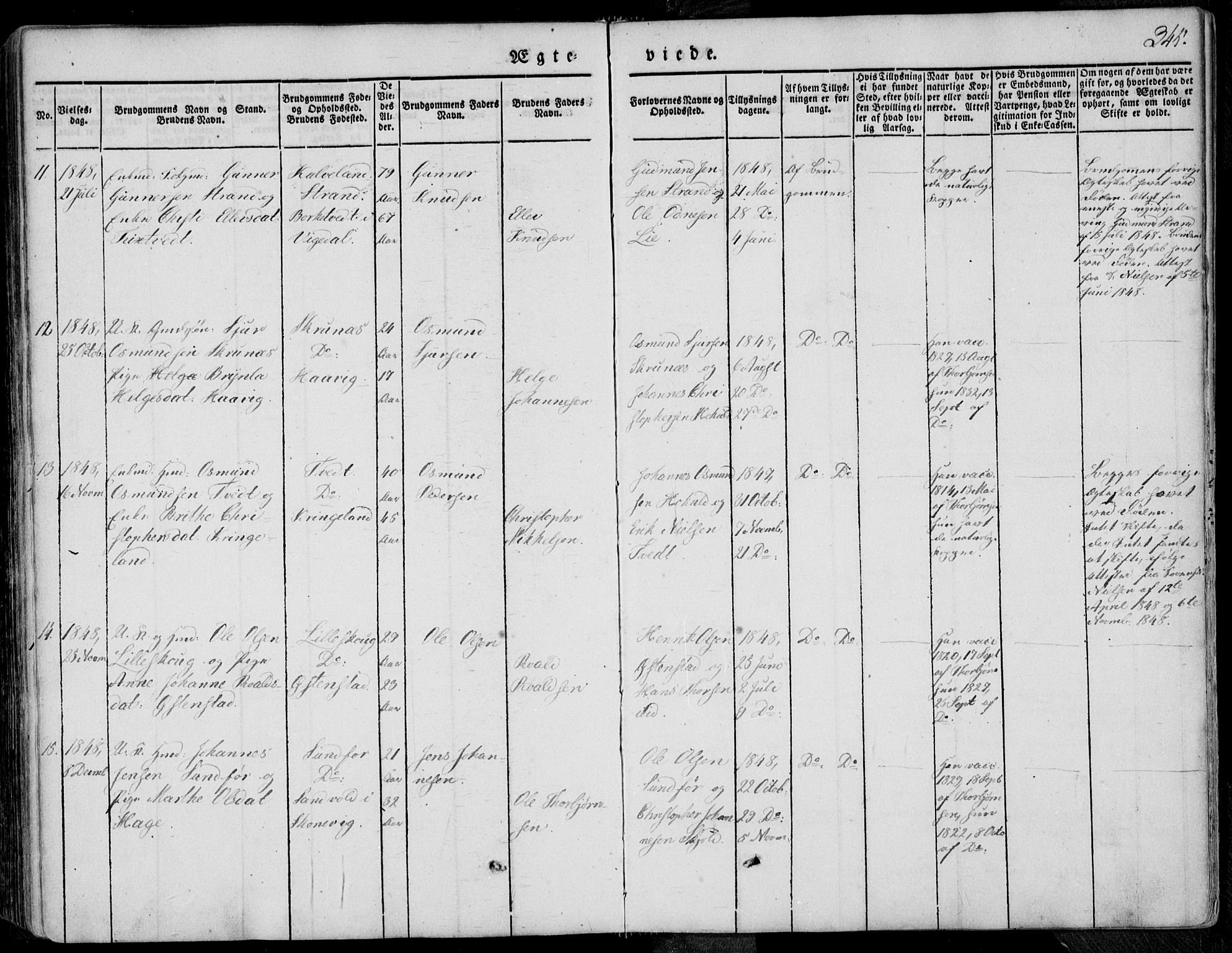 Skjold sokneprestkontor, SAST/A-101847/H/Ha/Haa/L0006: Ministerialbok nr. A 6.1, 1835-1858, s. 345