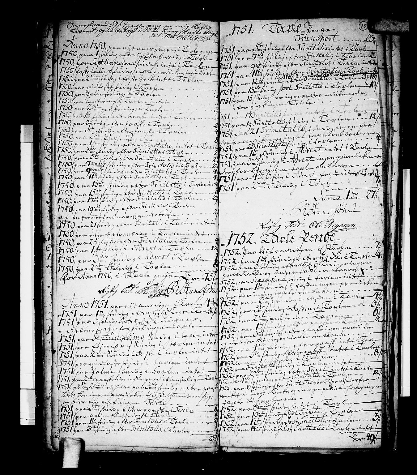 Skoger kirkebøker, SAKO/A-59/G/Gb/L0001: Klokkerbok nr. II 1, 1748-1753, s. 15