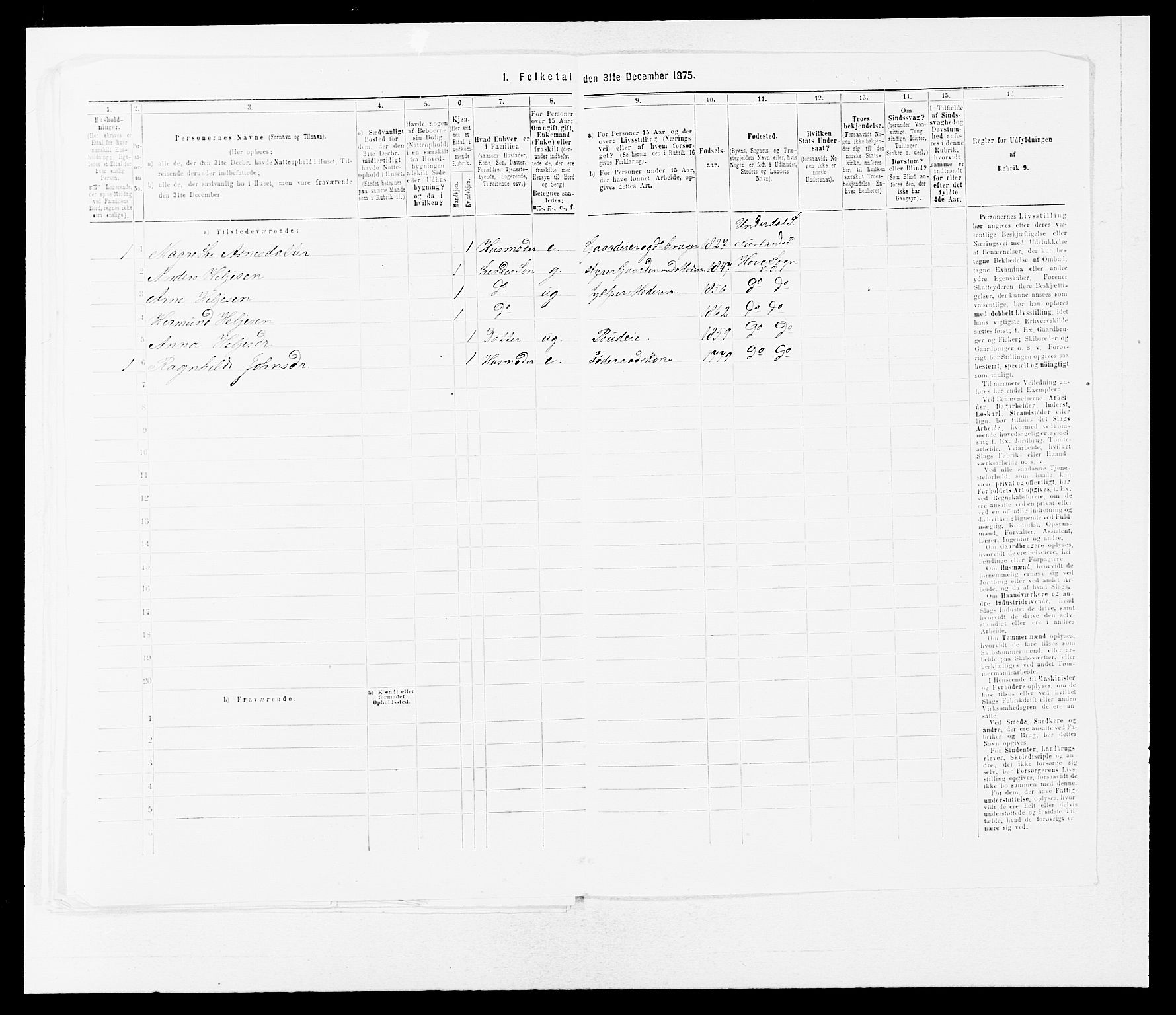 SAB, Folketelling 1875 for 1417P Vik prestegjeld, 1875, s. 924