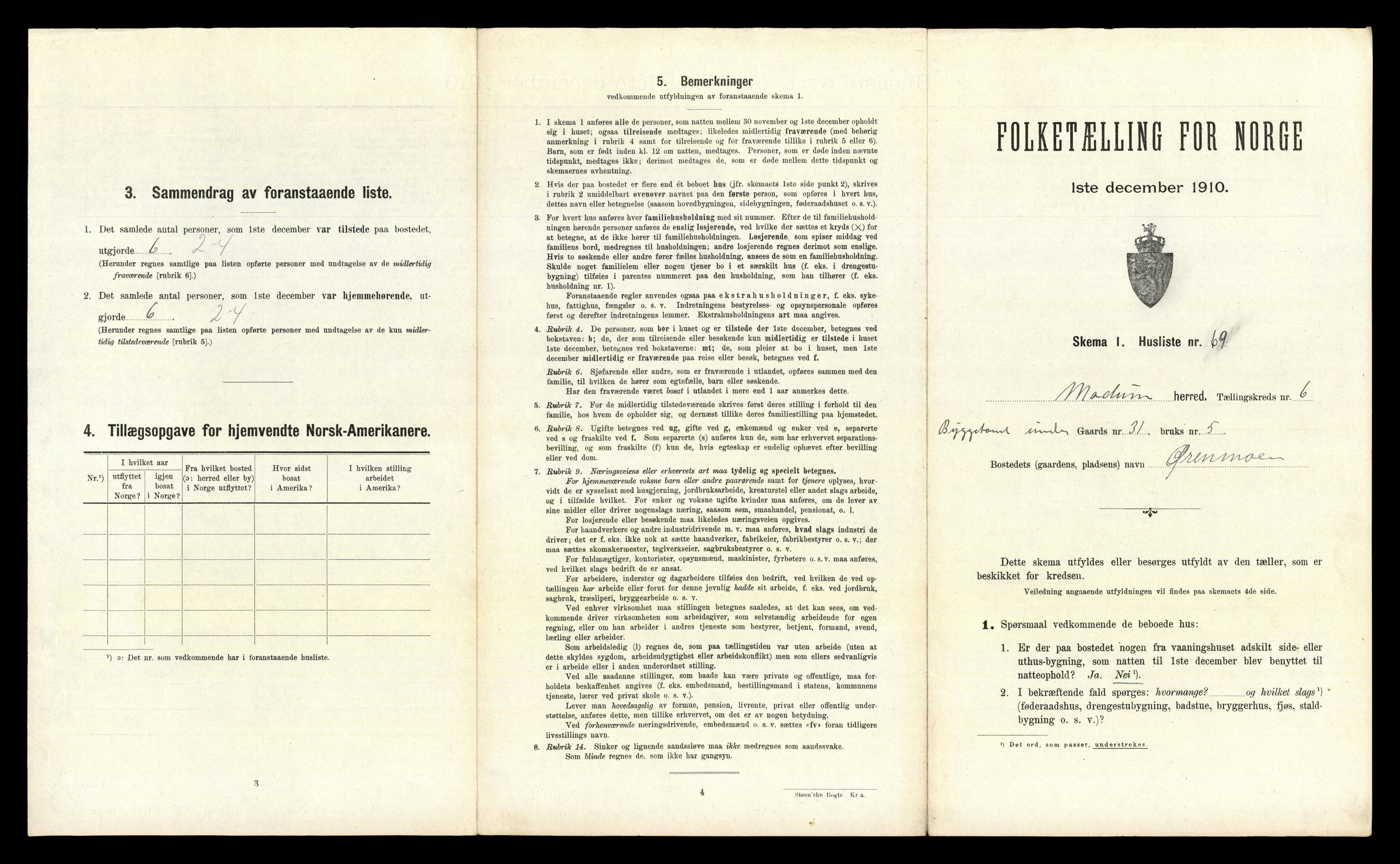 RA, Folketelling 1910 for 0623 Modum herred, 1910, s. 894