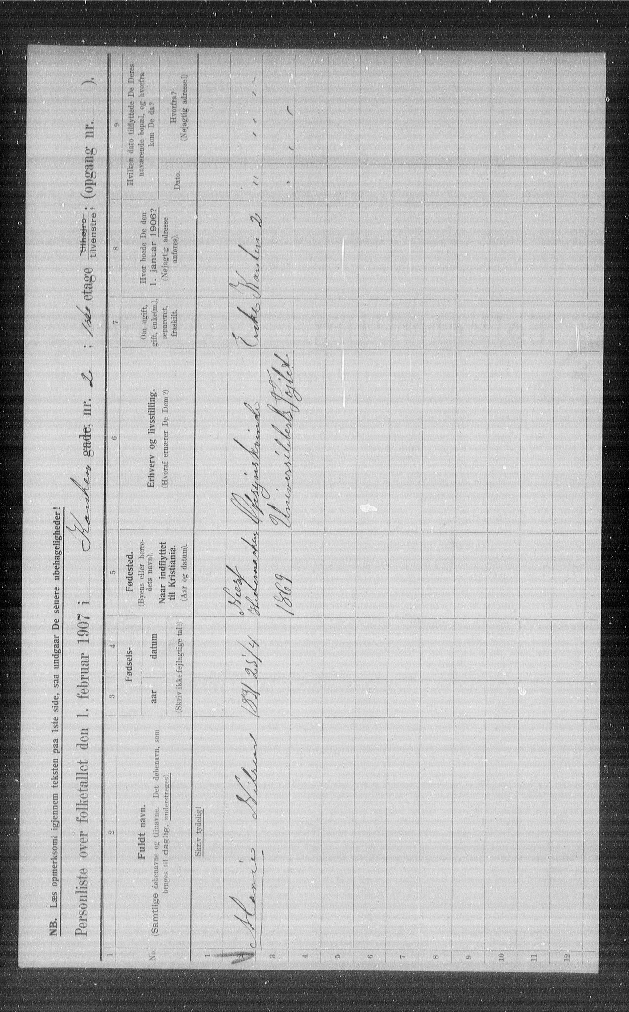 OBA, Kommunal folketelling 1.2.1907 for Kristiania kjøpstad, 1907, s. 24544