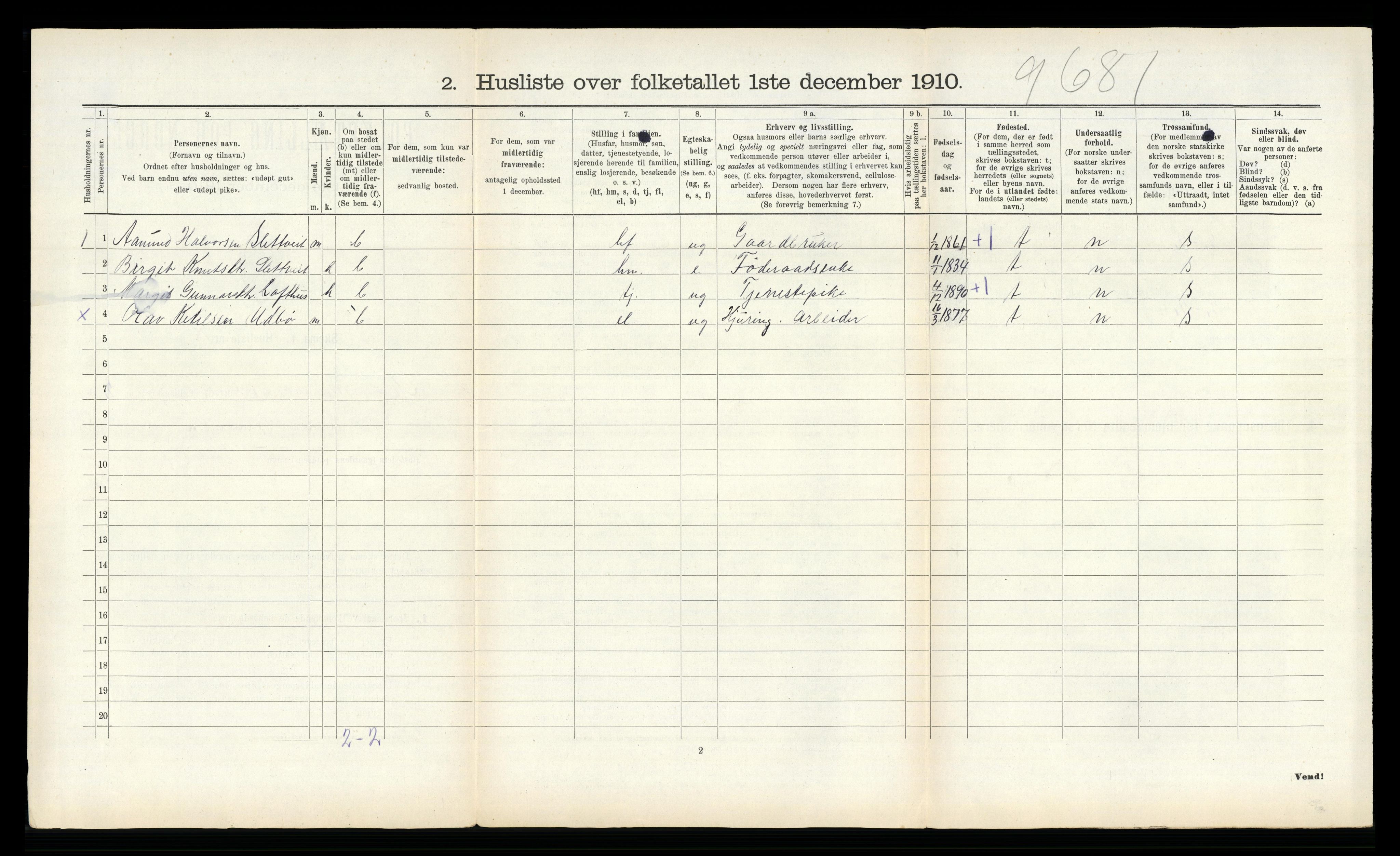 RA, Folketelling 1910 for 0832 Mo herred, 1910, s. 153