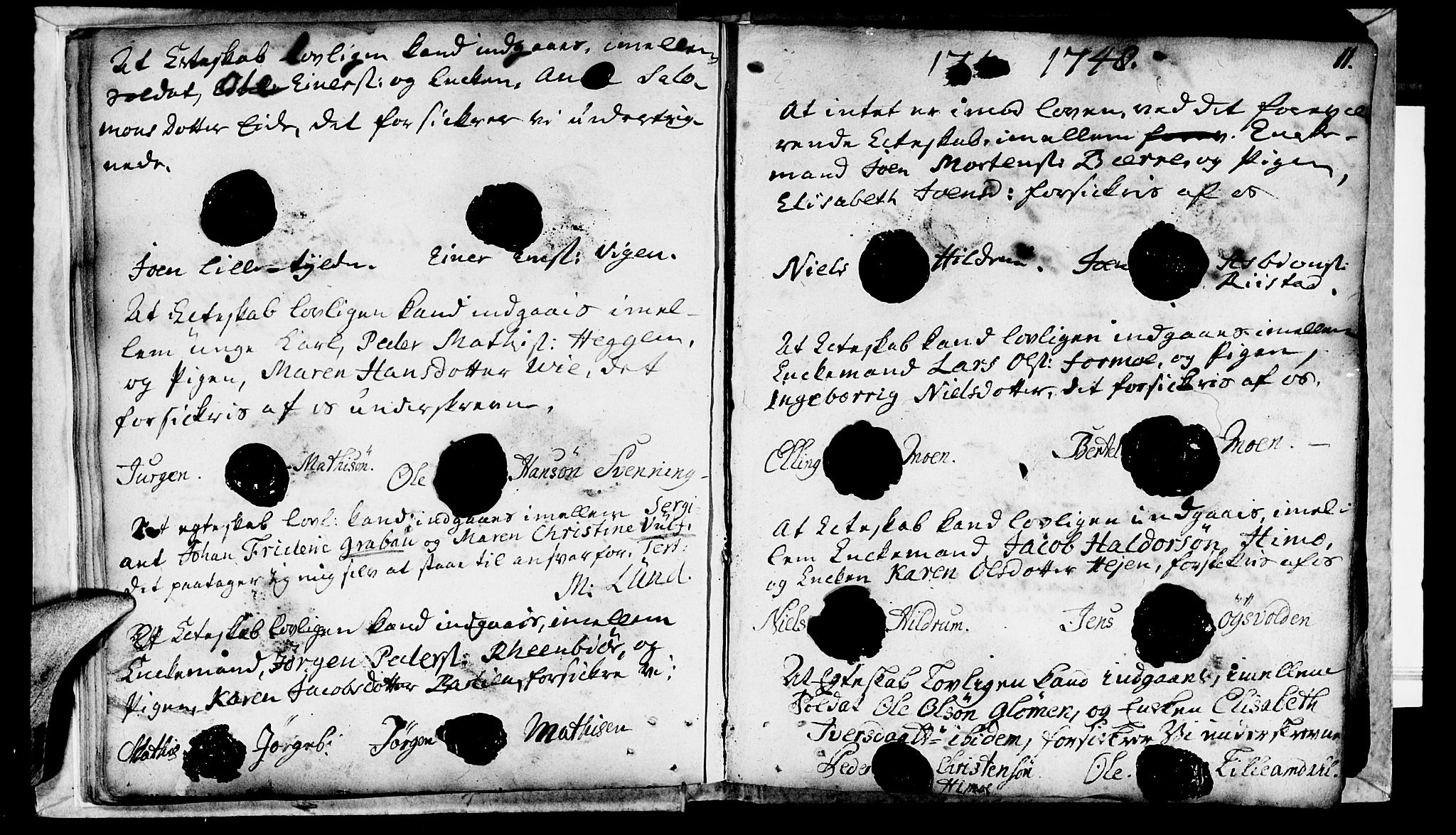 Ministerialprotokoller, klokkerbøker og fødselsregistre - Nord-Trøndelag, SAT/A-1458/764/L0541: Ministerialbok nr. 764A01, 1745-1758, s. 11