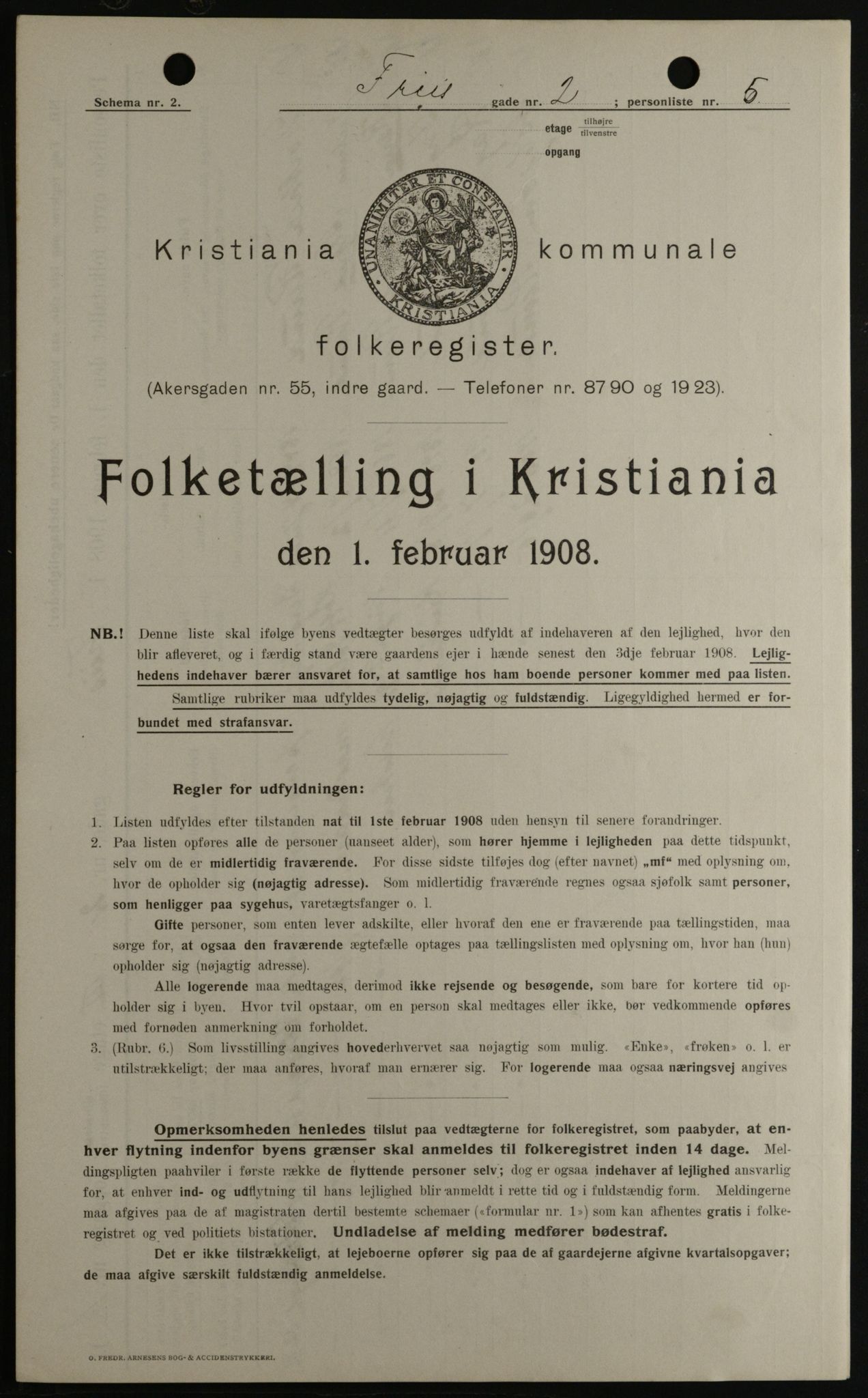 OBA, Kommunal folketelling 1.2.1908 for Kristiania kjøpstad, 1908, s. 24236