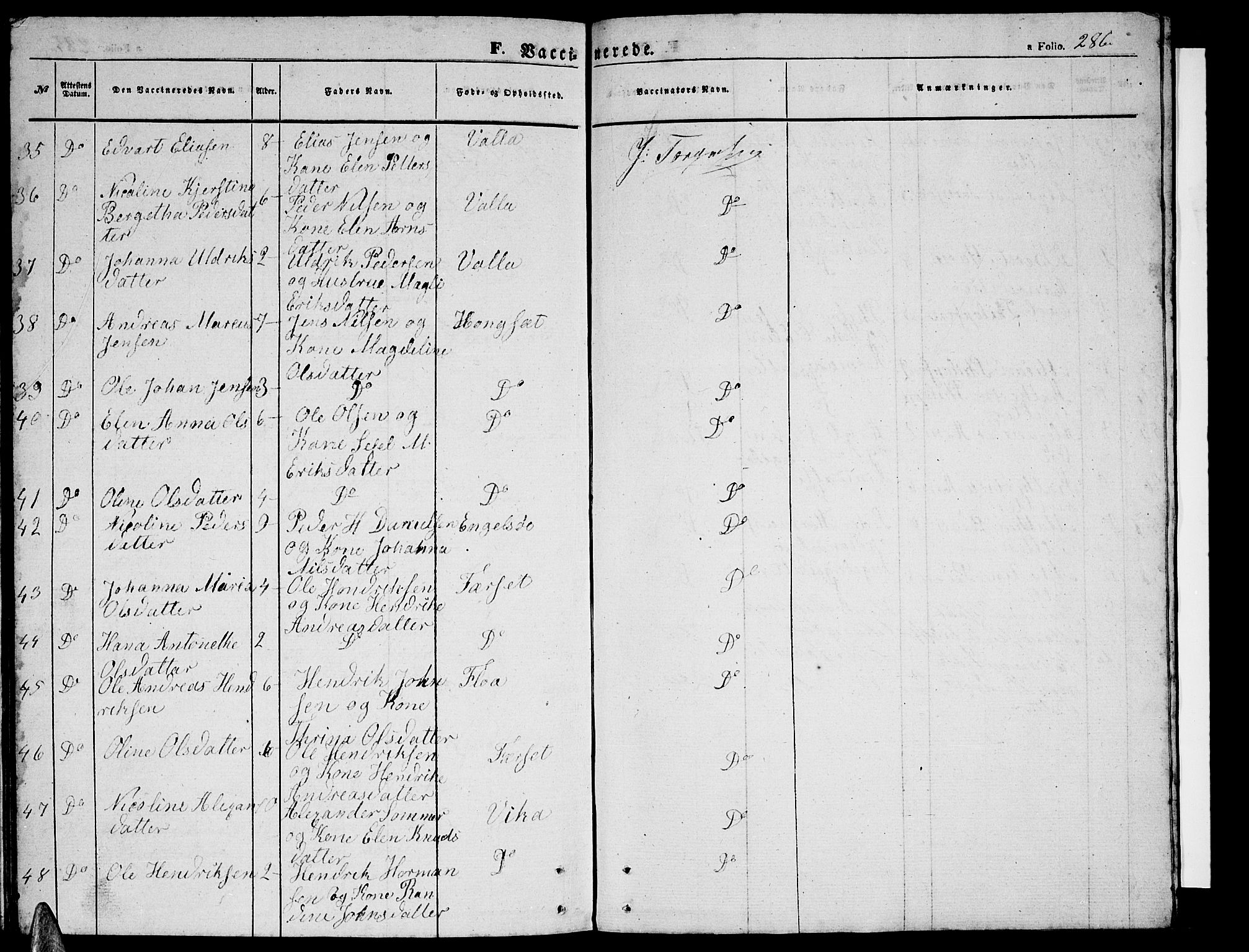 Ministerialprotokoller, klokkerbøker og fødselsregistre - Nordland, AV/SAT-A-1459/816/L0251: Klokkerbok nr. 816C01, 1852-1870, s. 286