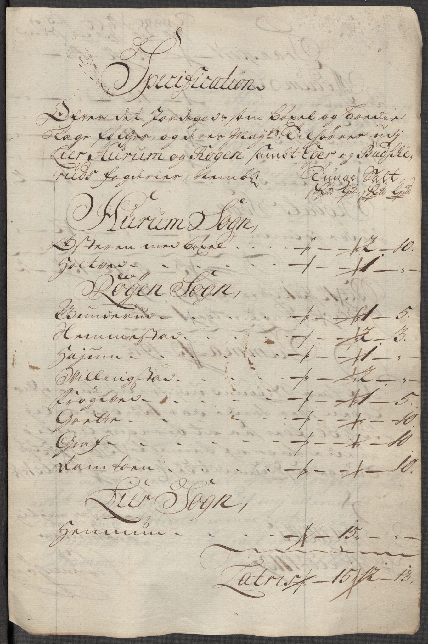 Rentekammeret inntil 1814, Reviderte regnskaper, Fogderegnskap, RA/EA-4092/R31/L1712: Fogderegnskap Hurum, Røyken, Eiker, Lier og Buskerud, 1718, s. 144