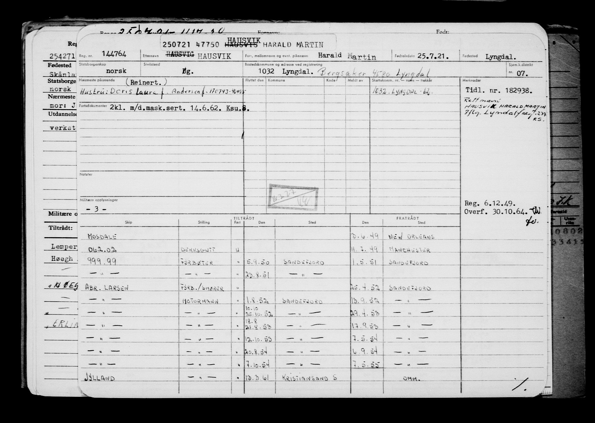 Direktoratet for sjømenn, AV/RA-S-3545/G/Gb/L0196: Hovedkort, 1921, s. 374