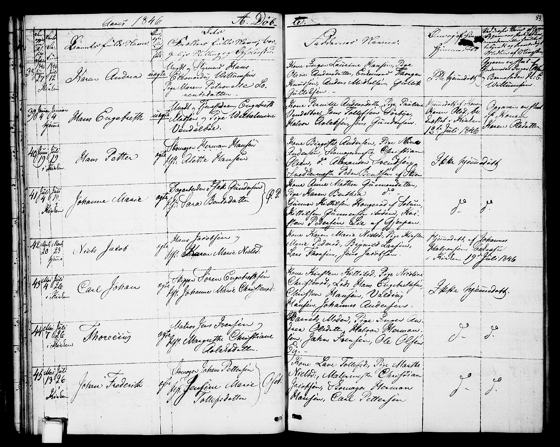 Porsgrunn kirkebøker , AV/SAKO-A-104/G/Gb/L0003: Klokkerbok nr. II 3, 1841-1852, s. 33