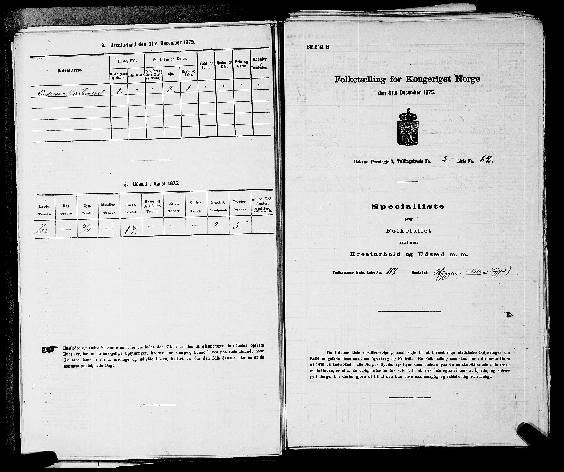 SAKO, Folketelling 1875 for 0627P Røyken prestegjeld, 1875, s. 230