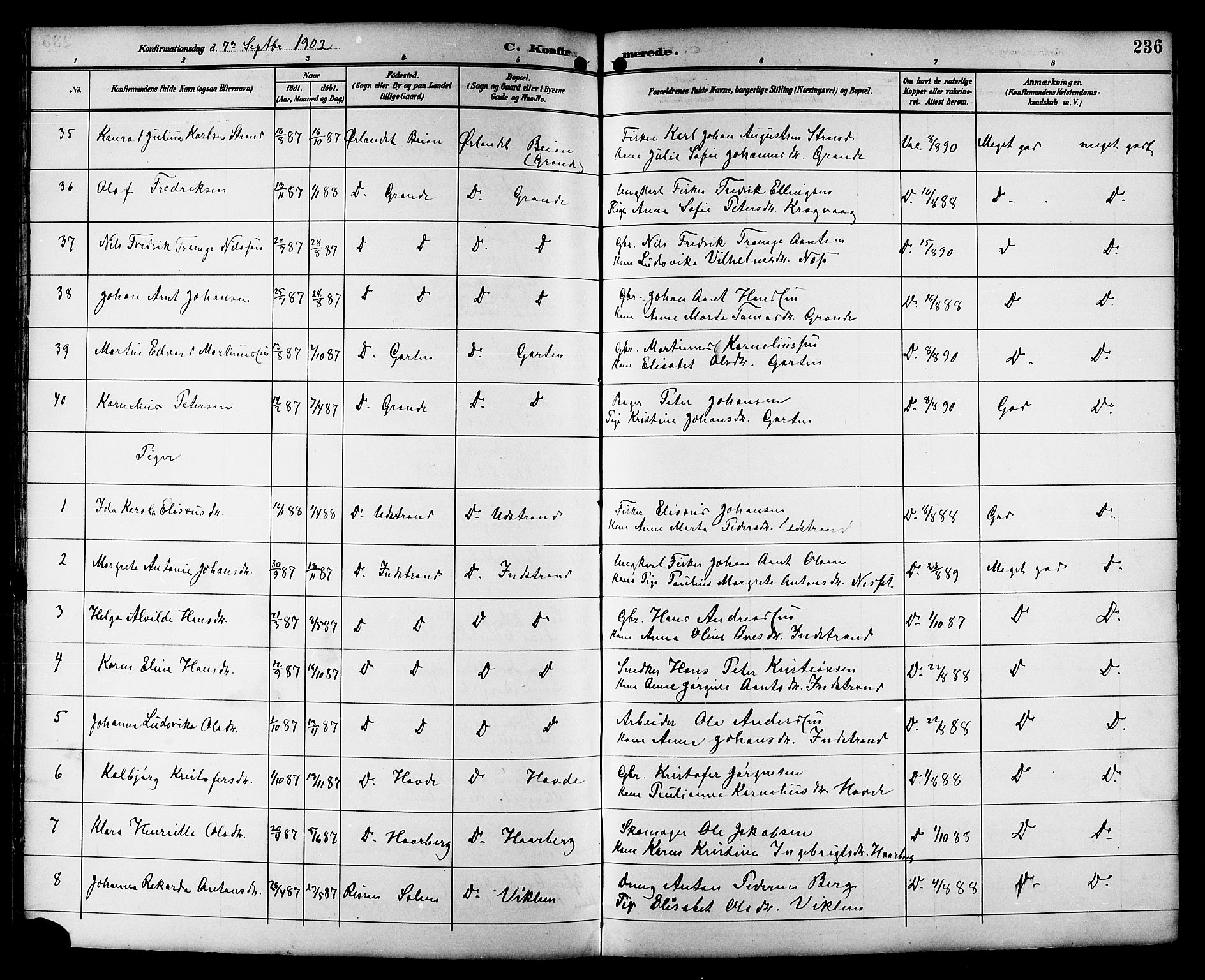 Ministerialprotokoller, klokkerbøker og fødselsregistre - Sør-Trøndelag, AV/SAT-A-1456/659/L0746: Klokkerbok nr. 659C03, 1893-1912, s. 236