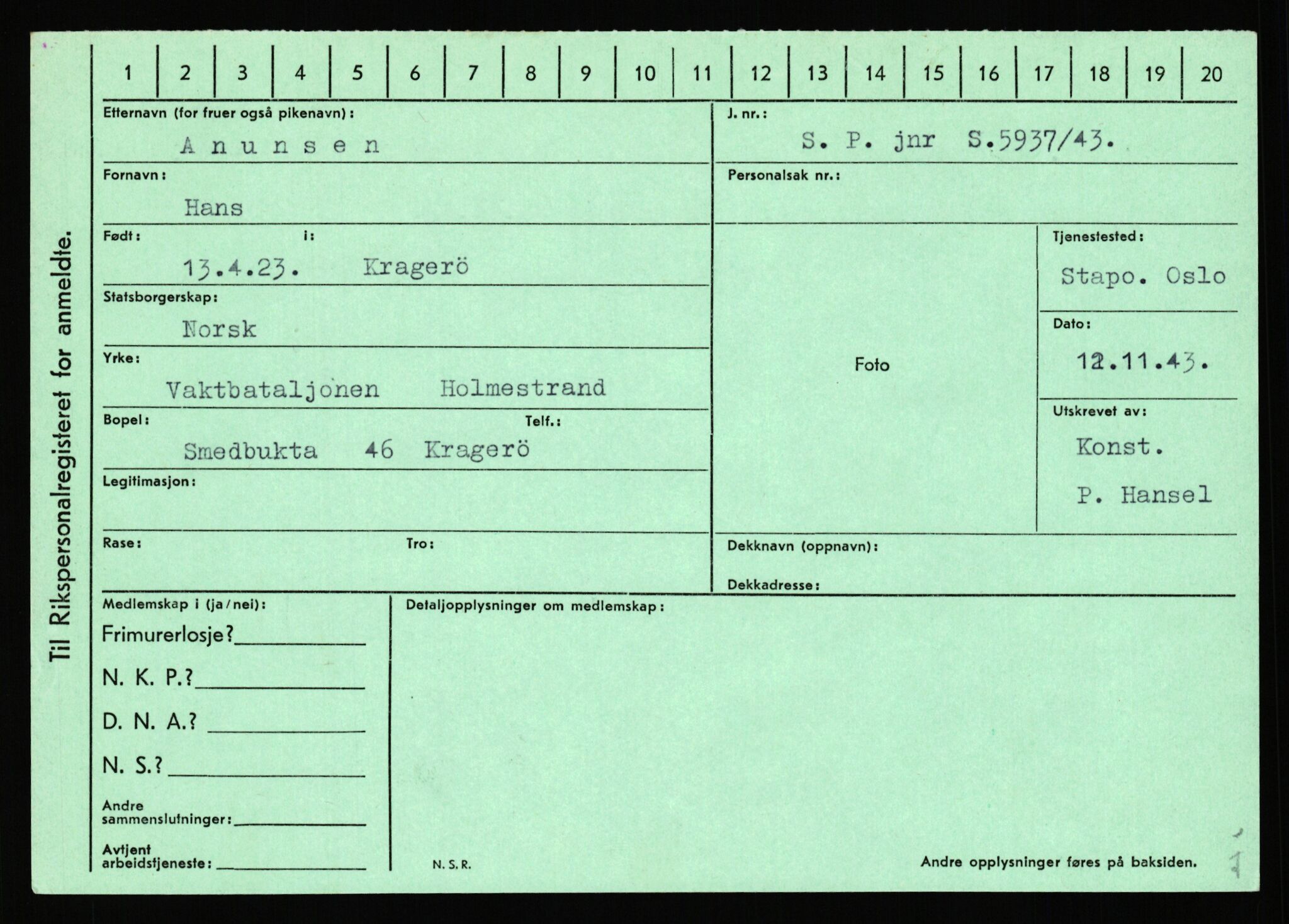 Statspolitiet - Hovedkontoret / Osloavdelingen, AV/RA-S-1329/C/Ca/L0001: Aabakken - Armann, 1943-1945, s. 4730