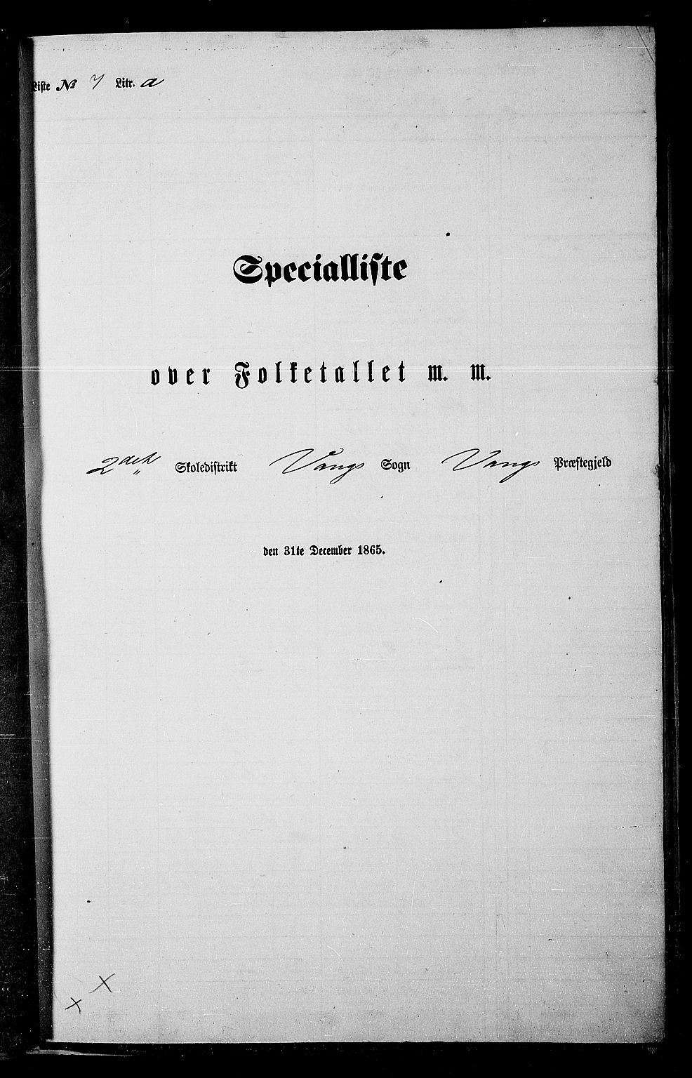 RA, Folketelling 1865 for 0414L Vang prestegjeld, Vang sokn og Furnes sokn, 1865, s. 177