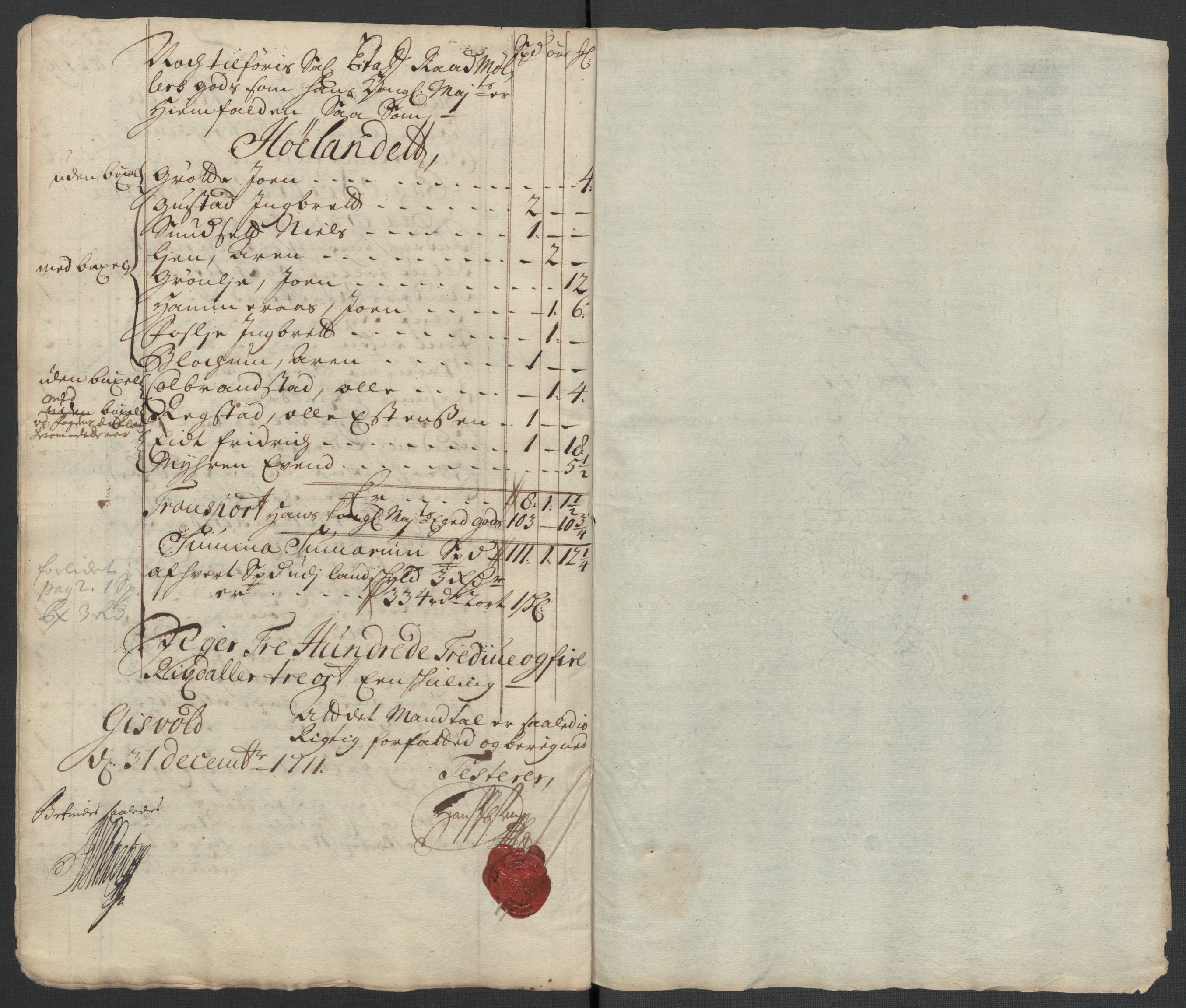 Rentekammeret inntil 1814, Reviderte regnskaper, Fogderegnskap, RA/EA-4092/R60/L3961: Fogderegnskap Orkdal og Gauldal, 1711, s. 370