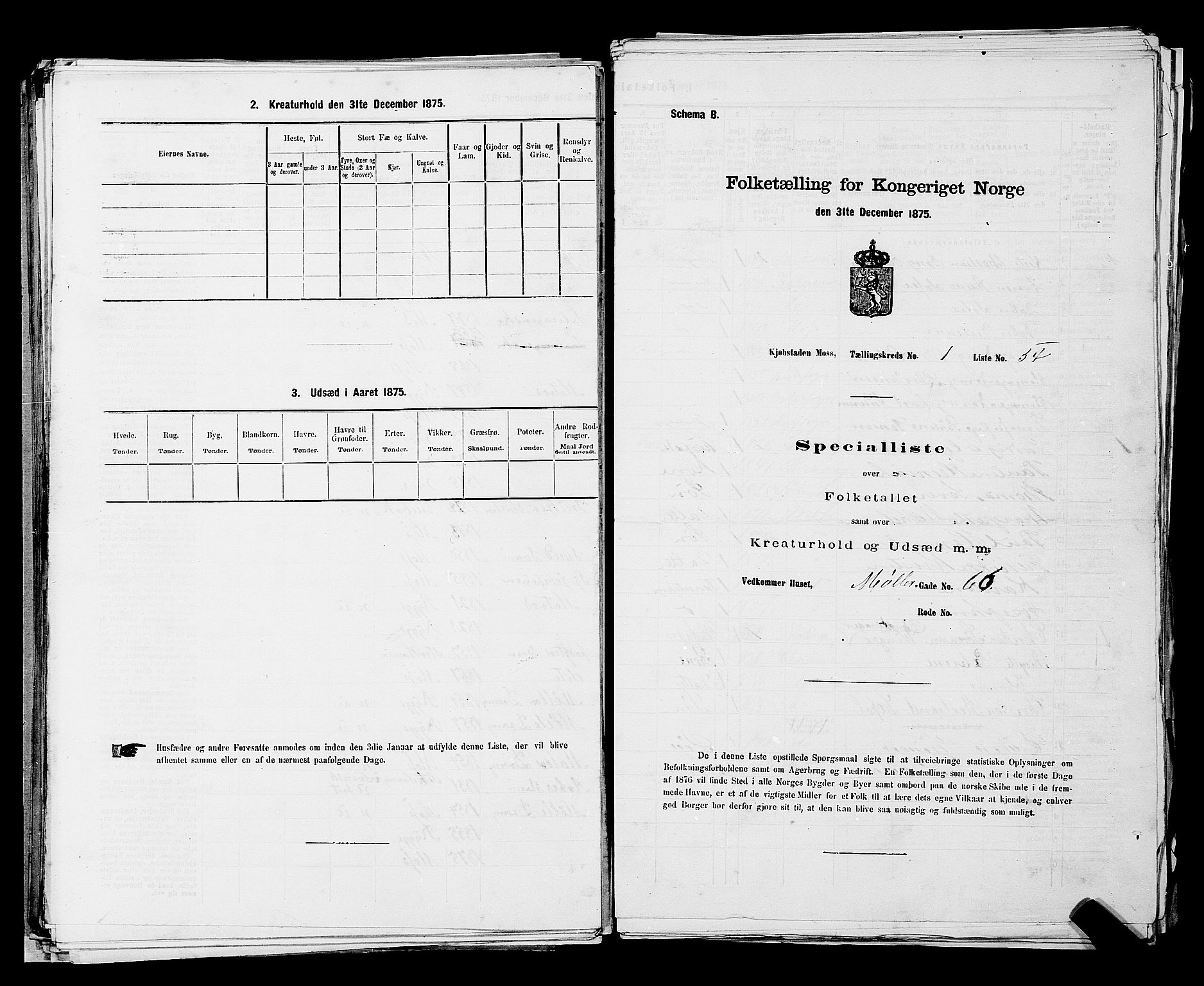 RA, Folketelling 1875 for 0104B Moss prestegjeld, Moss kjøpstad, 1875, s. 126