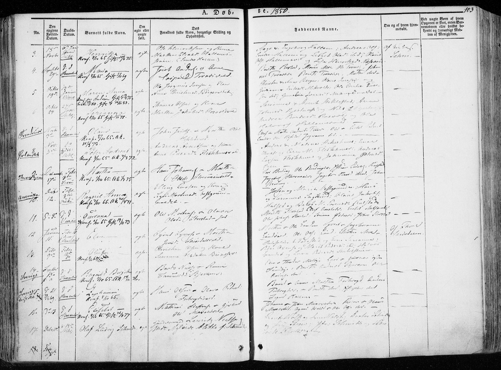 Ministerialprotokoller, klokkerbøker og fødselsregistre - Nord-Trøndelag, SAT/A-1458/723/L0239: Ministerialbok nr. 723A08, 1841-1851, s. 103