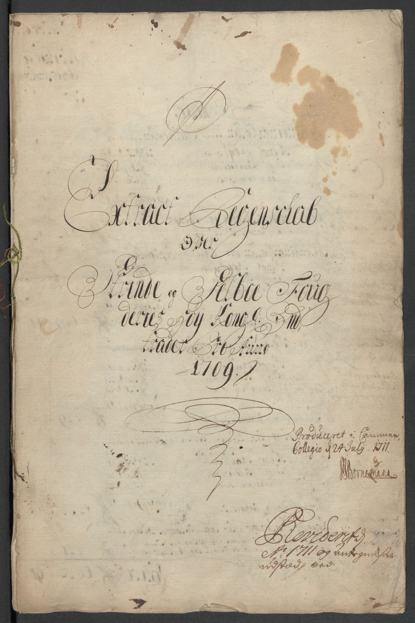 Rentekammeret inntil 1814, Reviderte regnskaper, Fogderegnskap, RA/EA-4092/R61/L4111: Fogderegnskap Strinda og Selbu, 1709-1710, s. 4