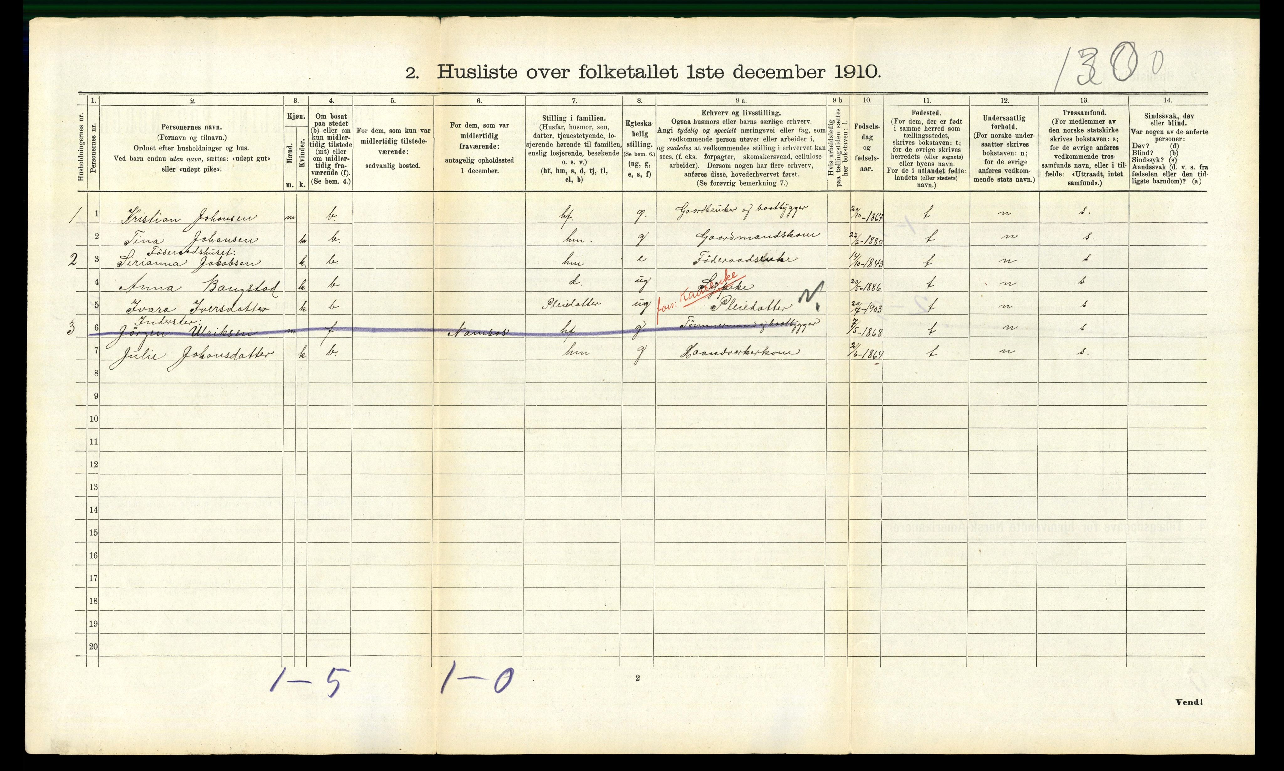 RA, Folketelling 1910 for 1811 Bindal herred, 1910, s. 431