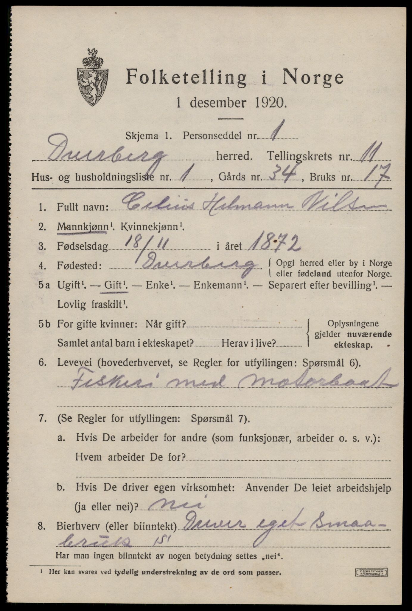 SAT, Folketelling 1920 for 1872 Dverberg herred, 1920, s. 8774