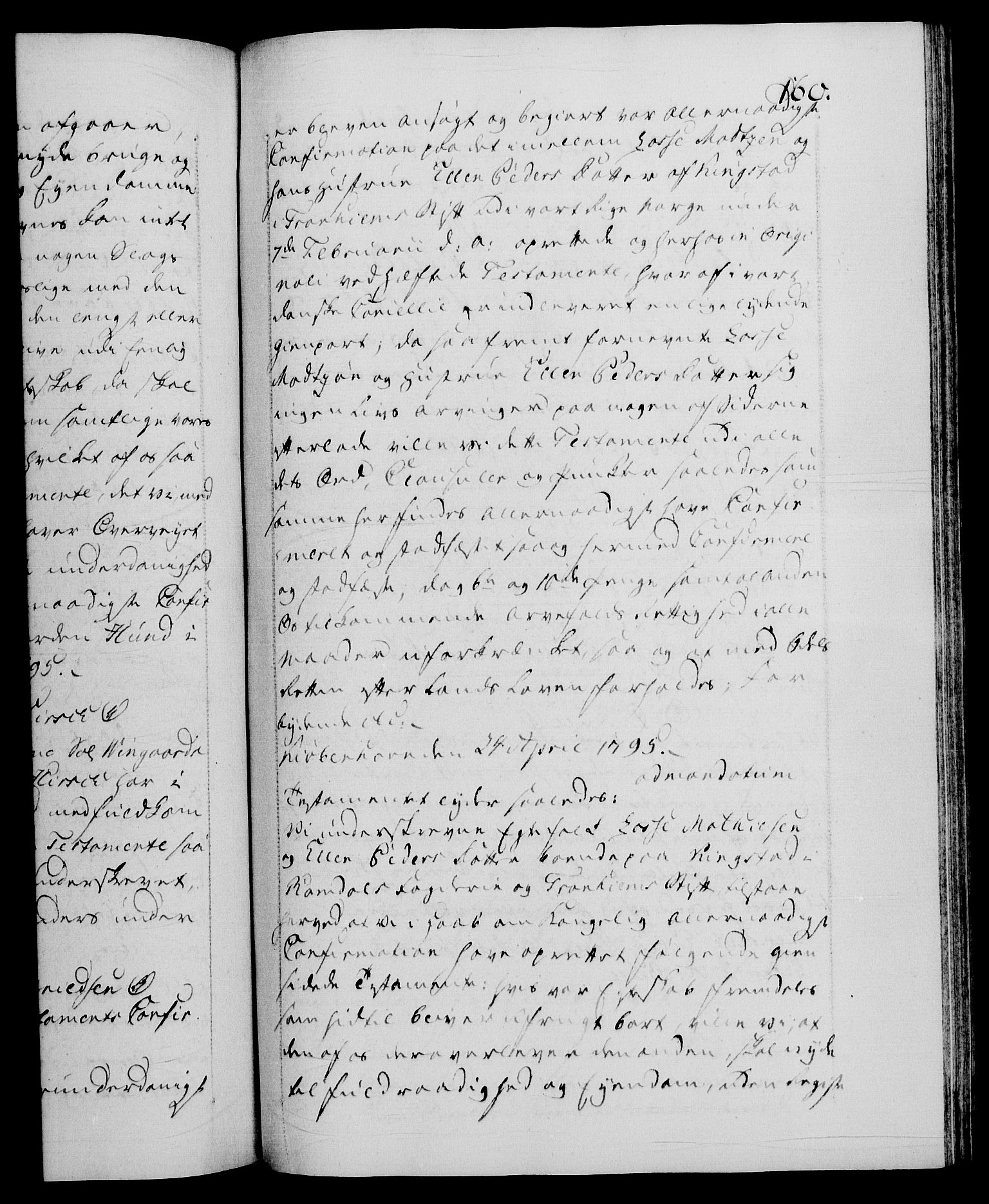 Danske Kanselli 1572-1799, RA/EA-3023/F/Fc/Fca/Fcaa/L0056: Norske registre, 1795-1796, s. 160a