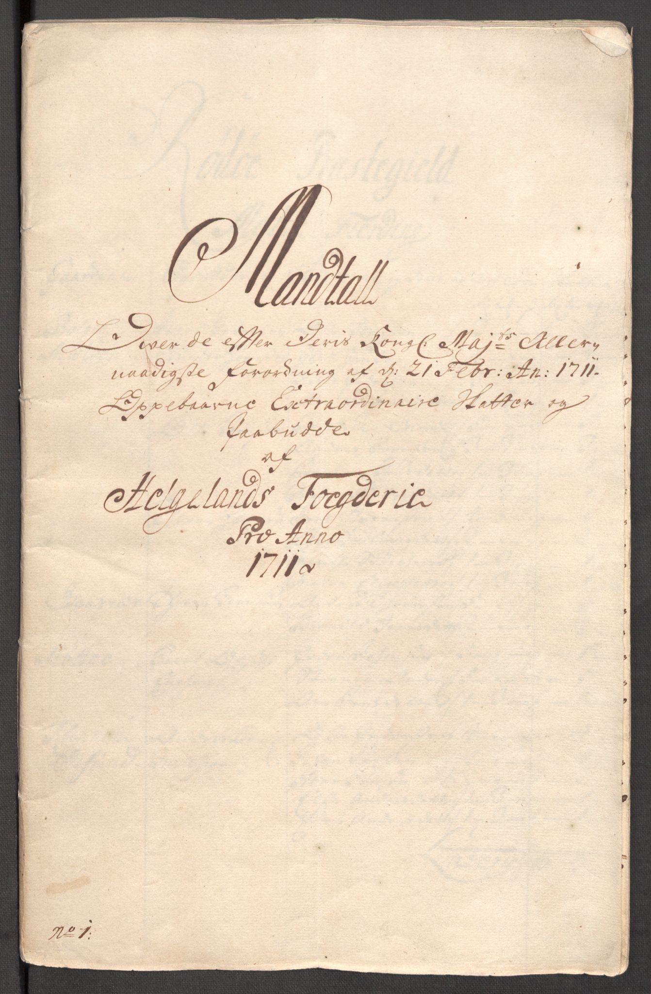 Rentekammeret inntil 1814, Reviderte regnskaper, Fogderegnskap, RA/EA-4092/R65/L4511: Fogderegnskap Helgeland, 1710-1711, s. 411
