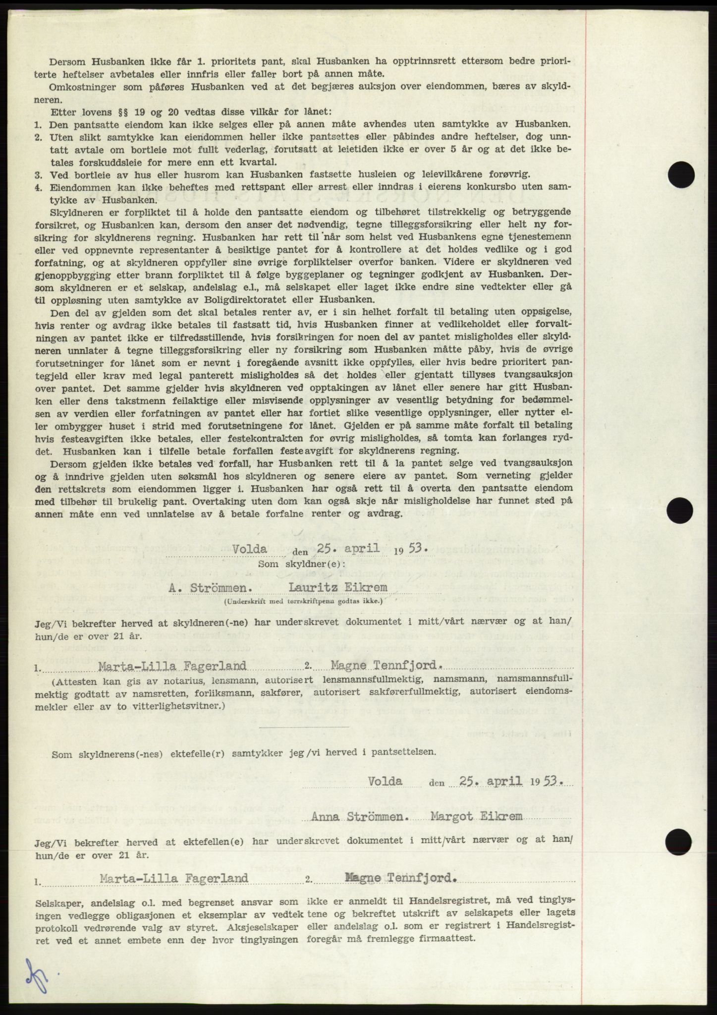 Søre Sunnmøre sorenskriveri, AV/SAT-A-4122/1/2/2C/L0123: Pantebok nr. 11B, 1953-1953, Dagboknr: 929/1953