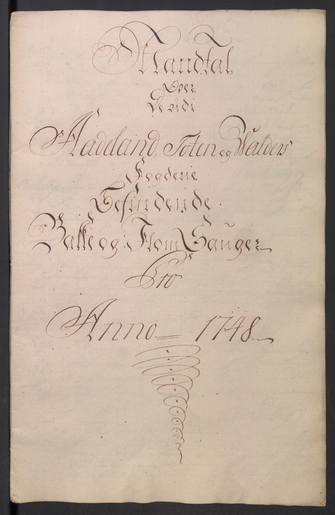 Rentekammeret inntil 1814, Reviderte regnskaper, Fogderegnskap, RA/EA-4092/R18/L1346: Fogderegnskap Hadeland, Toten og Valdres, 1747-1748, s. 369