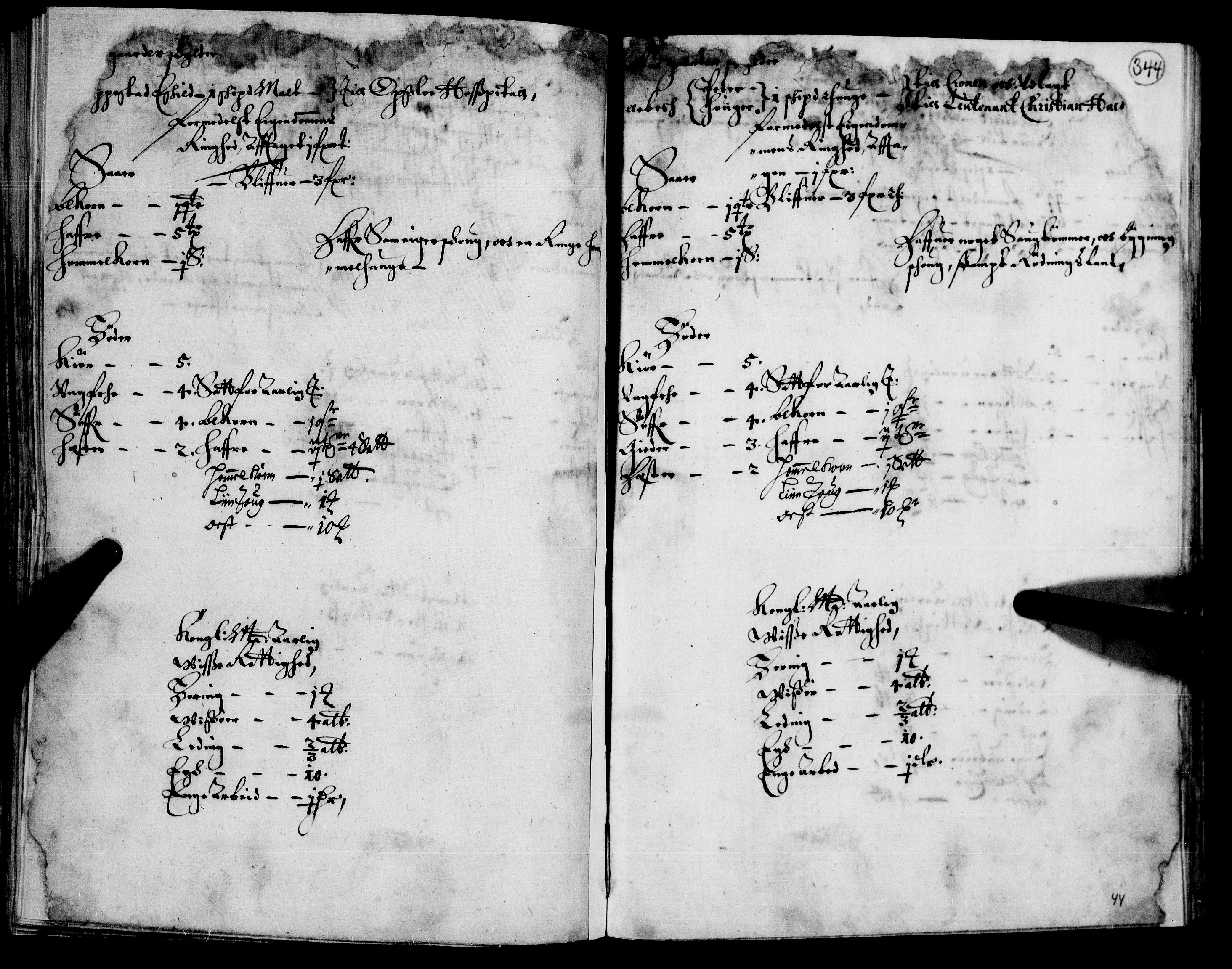 Rentekammeret inntil 1814, Realistisk ordnet avdeling, AV/RA-EA-4070/N/Nb/Nba/L0008: Nedre Romerike fogderi, 2. del, 1666, s. 343b-344a