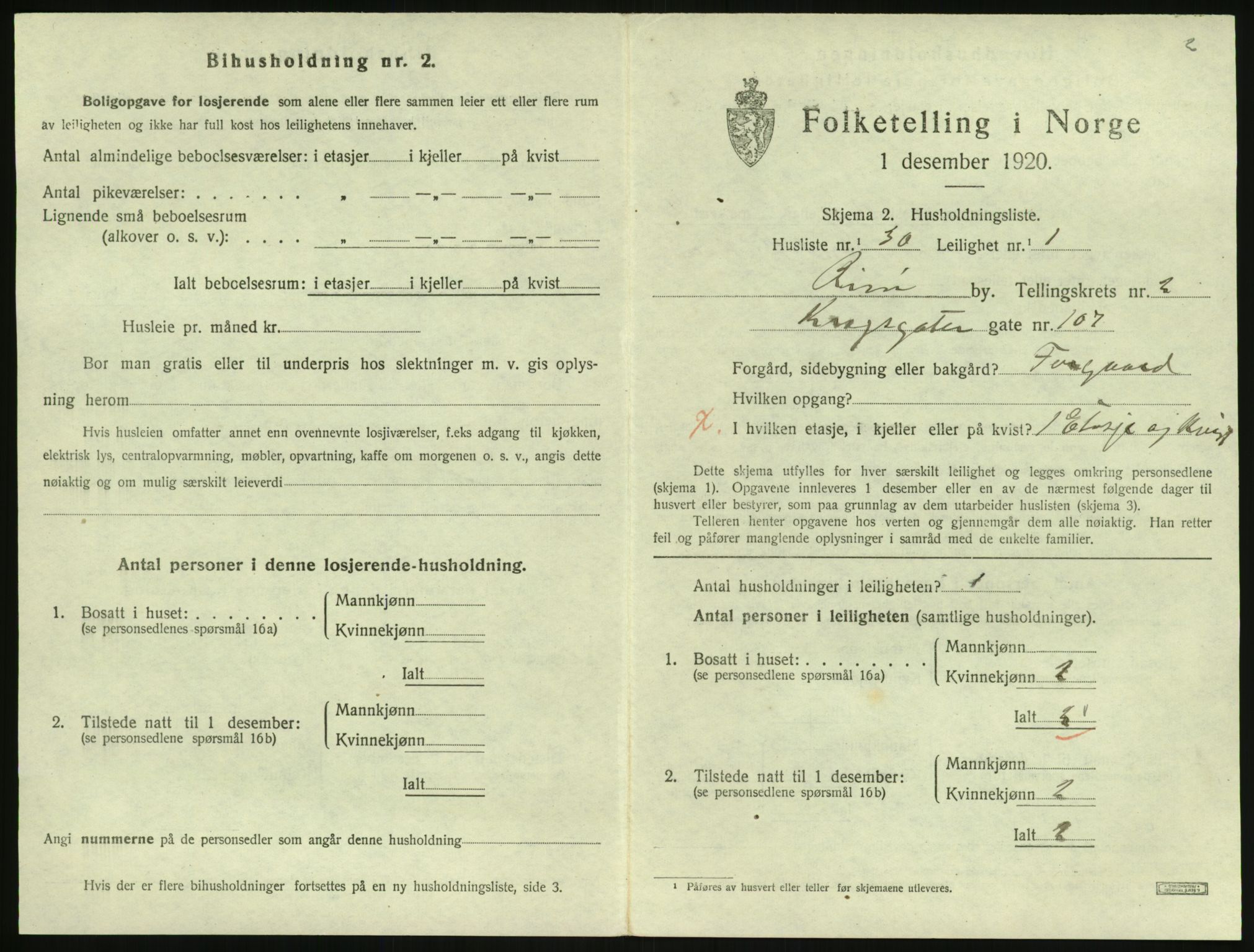 SAK, Folketelling 1920 for 0901 Risør kjøpstad, 1920, s. 2021